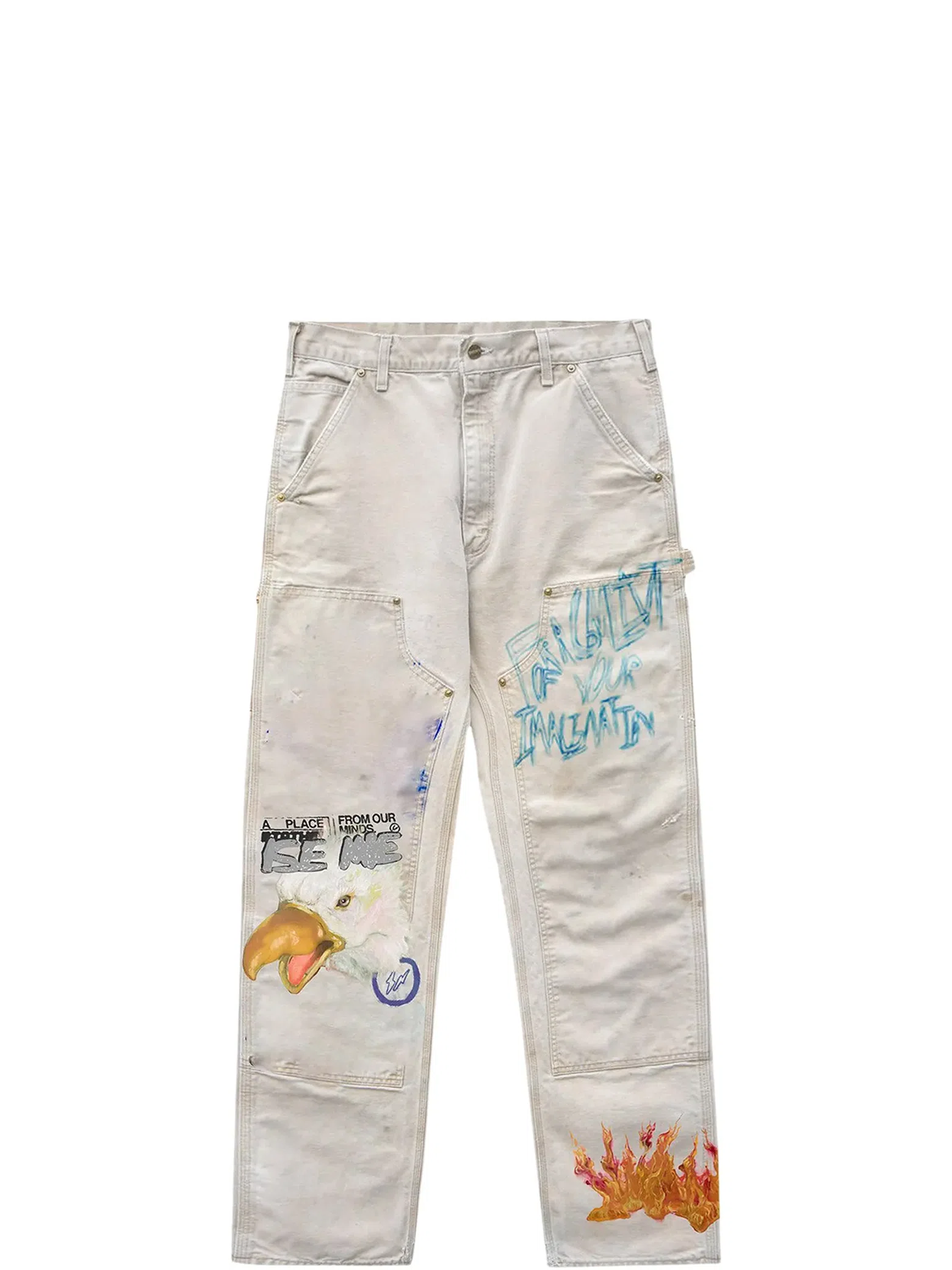 Джинсы Travis Scott FW21 Fragment Painters Imagination Pant "White" | Farsel