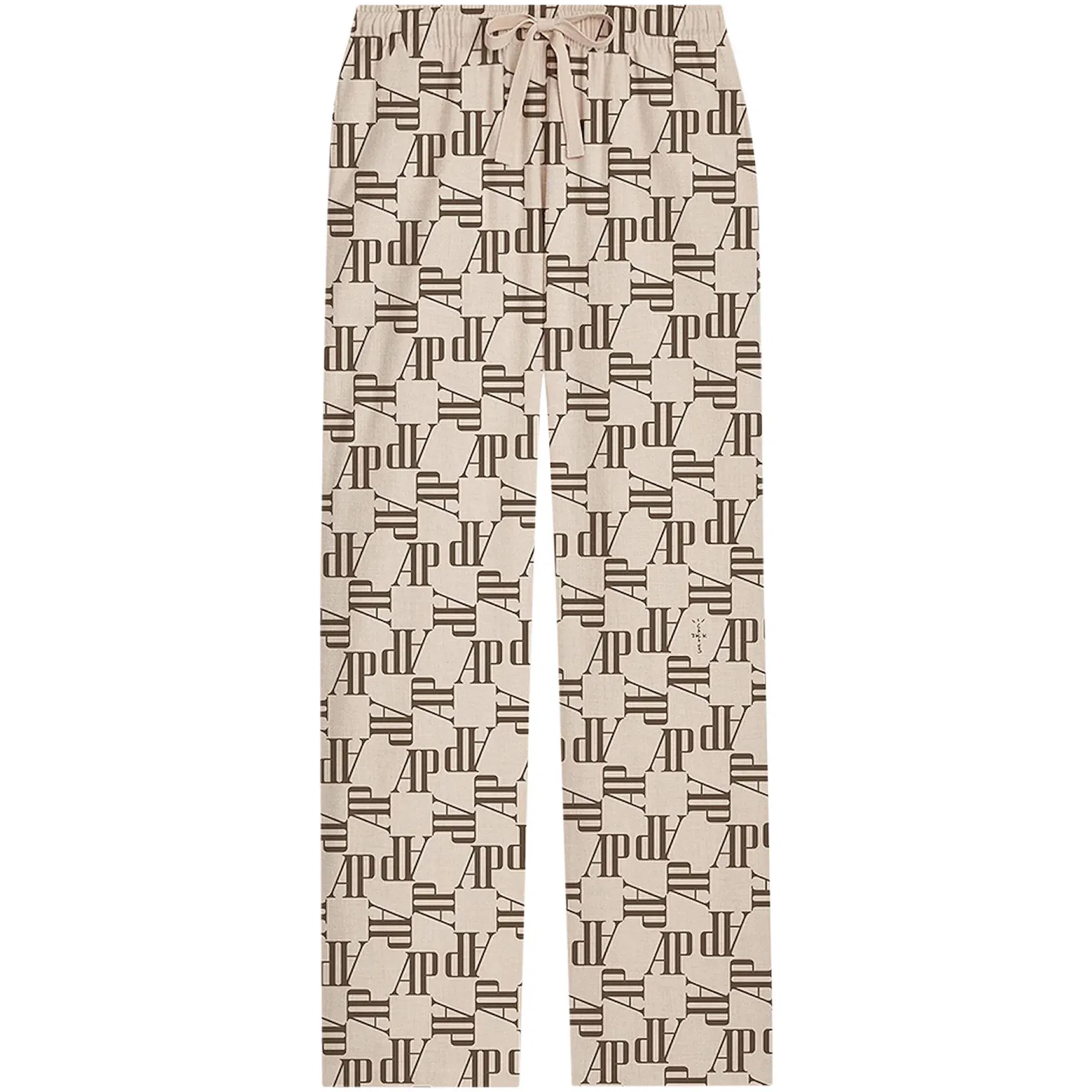 Штаны Travis Scott FW23 Audemars Piguet Logo Silk Pajama Pants II "White" | Farsel