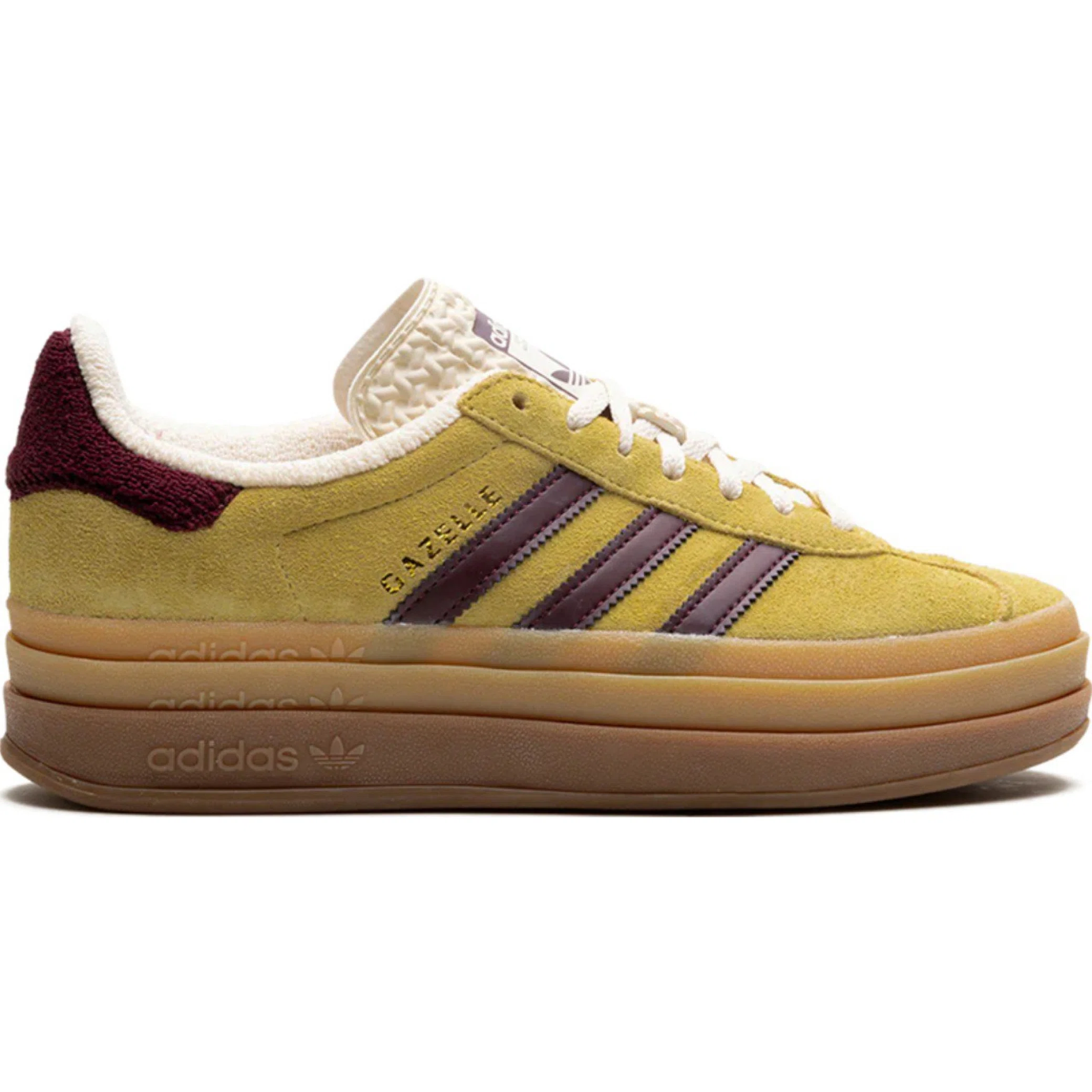  Adidas Gazelle Bold Platform WMNS "Yellow Burgundy" | Farsel