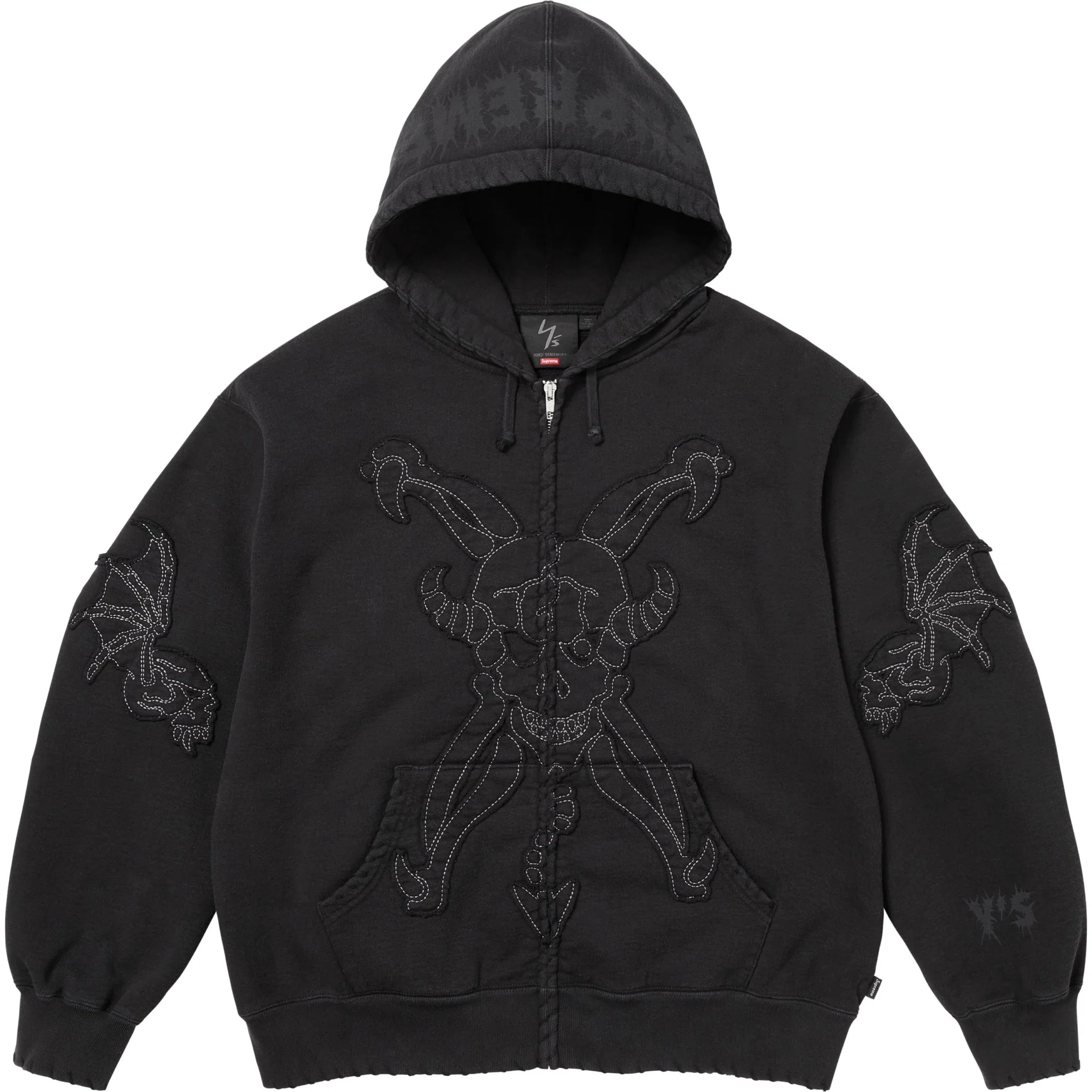  Supreme FW25 Y’s by Yohji Yamamoto Zip Up Hooded Sweatshirt "Black" | Farsel
