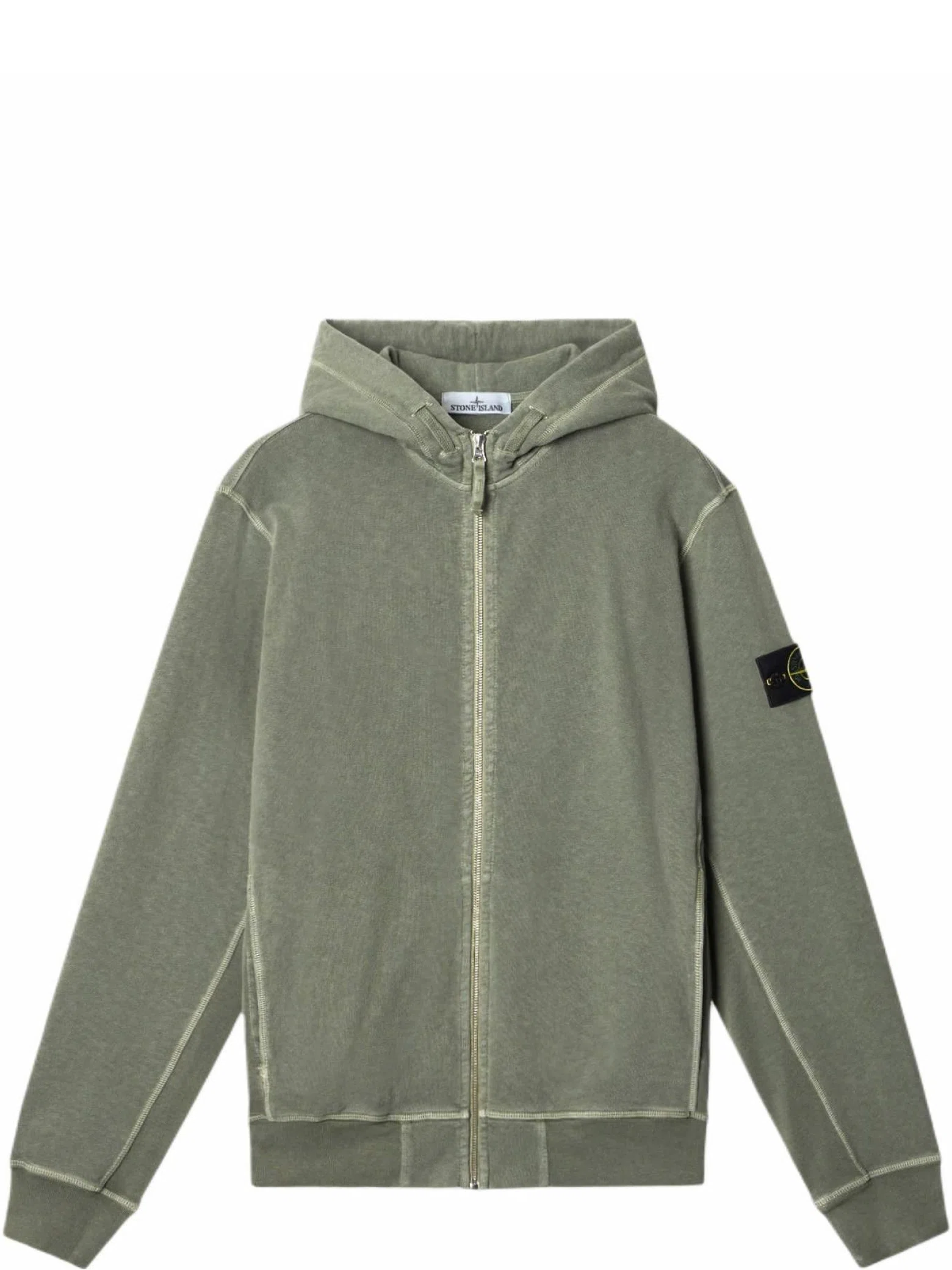 Худи Stone Island Old Effect Full Zip Hoodie "Green" | Farsel