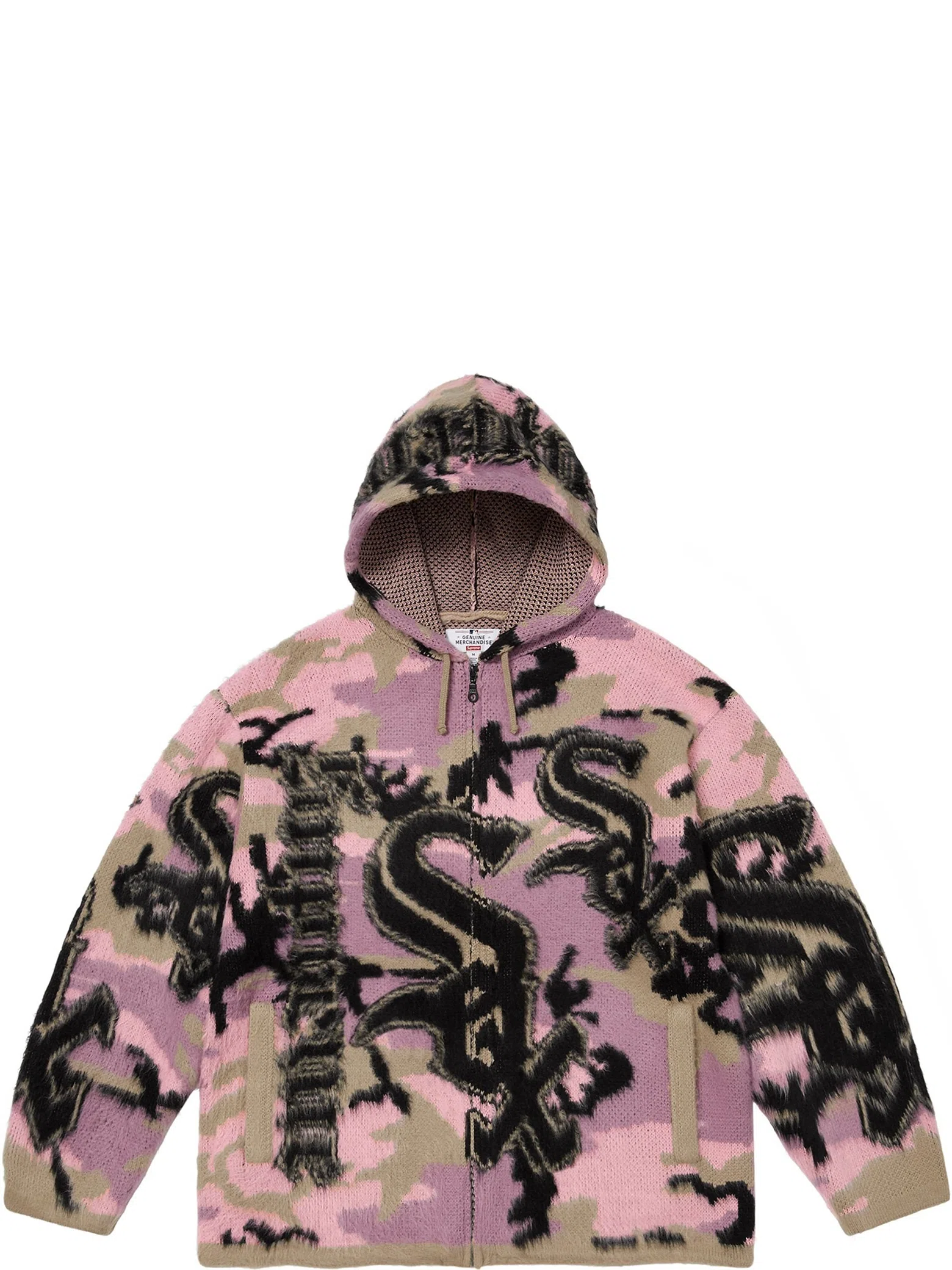 Худи Supreme FW25 Chicago White Sox Zip Up Hooded Sweater "Pink Camo" | Farsel