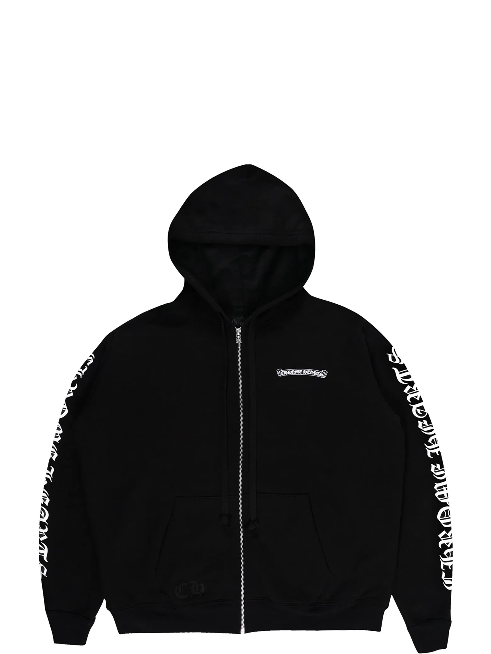 Худи Chrome Hearts Zip Hoodie Scroll Logo "Black" | Farsel