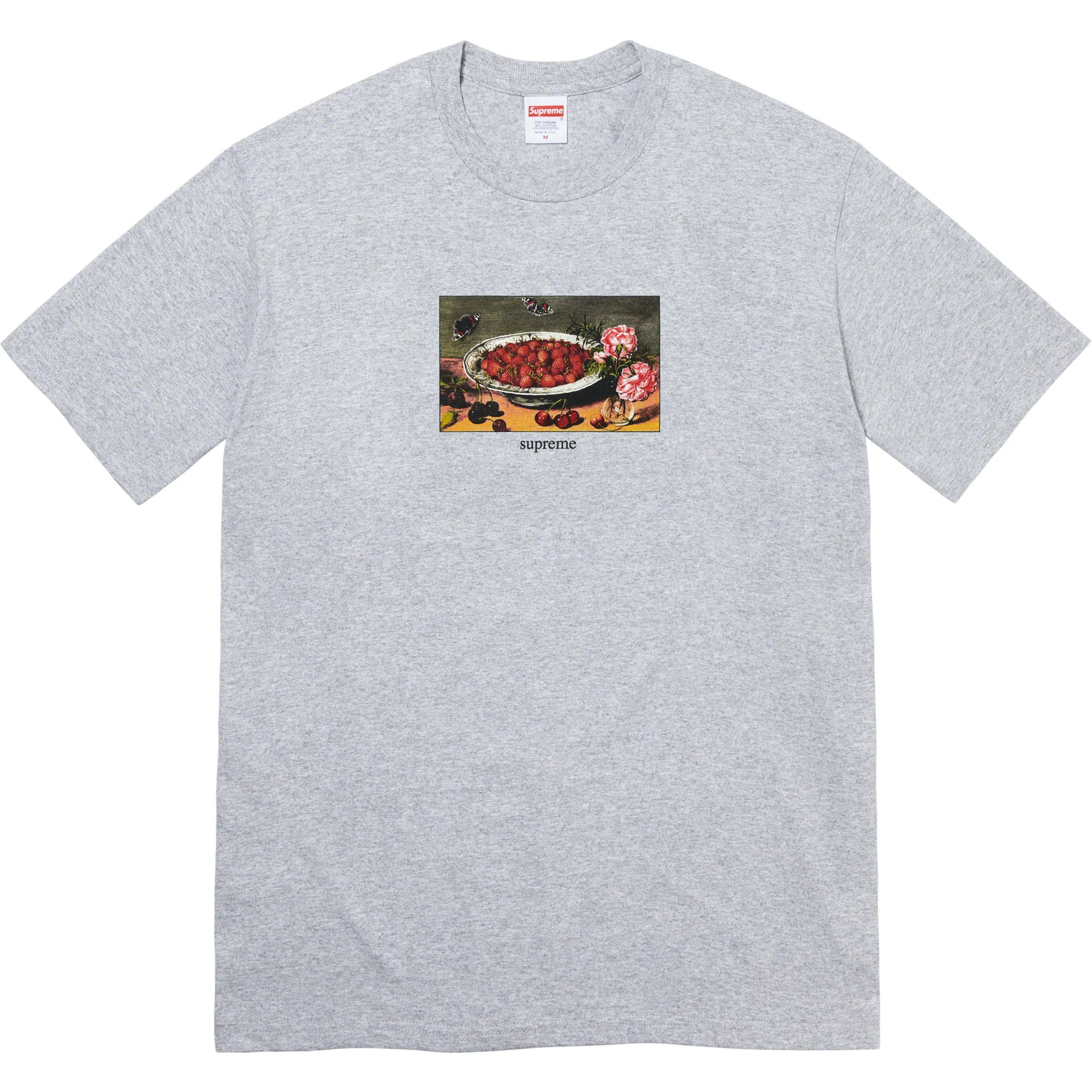  Supreme SS23 Strawberries Tee "Heather Grey" | Farsel