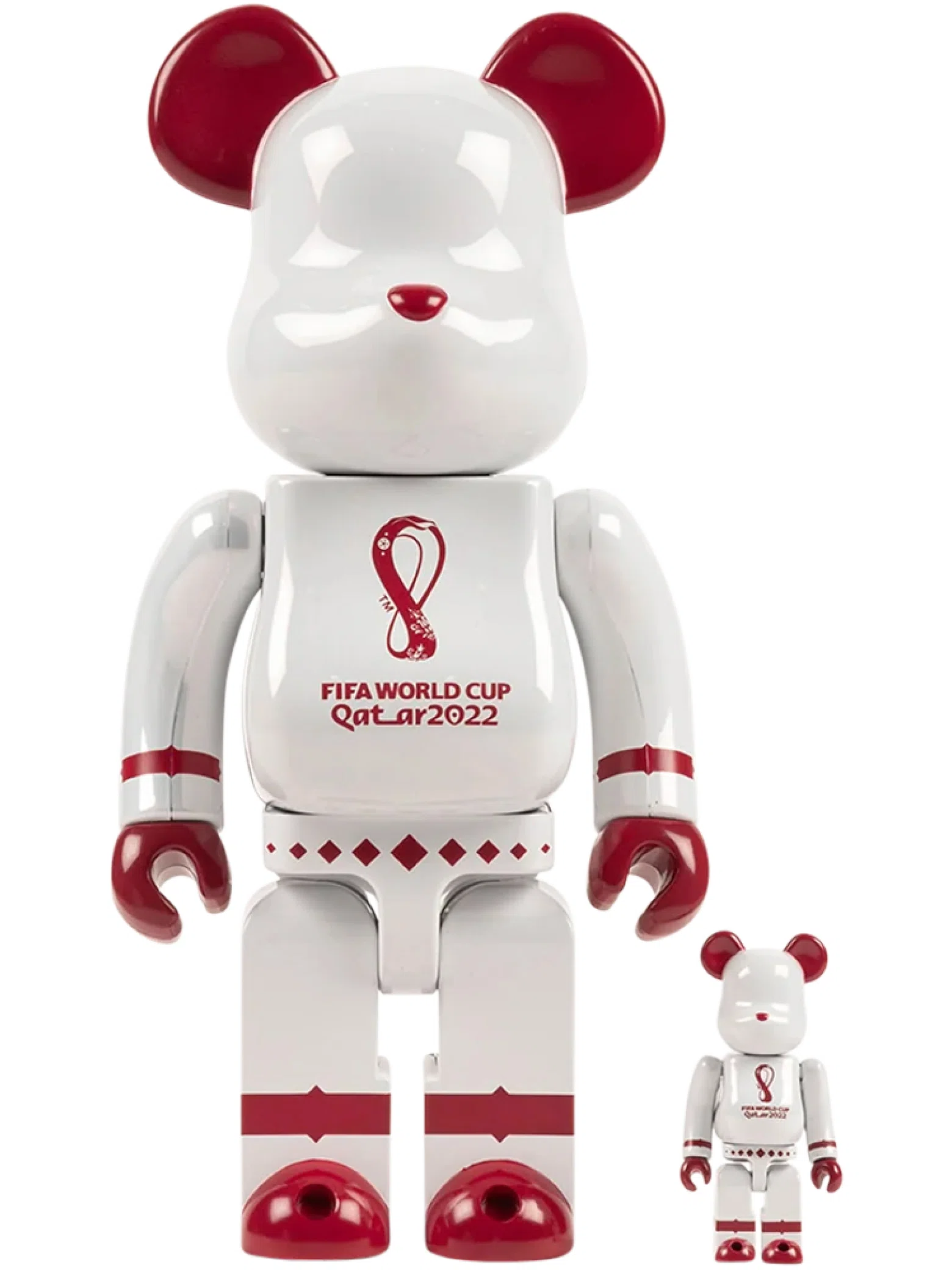 Игрушки Medicom Toy FIFA World Cup Qatar 2022 100% & 400% Set "White Chrome" | Farsel