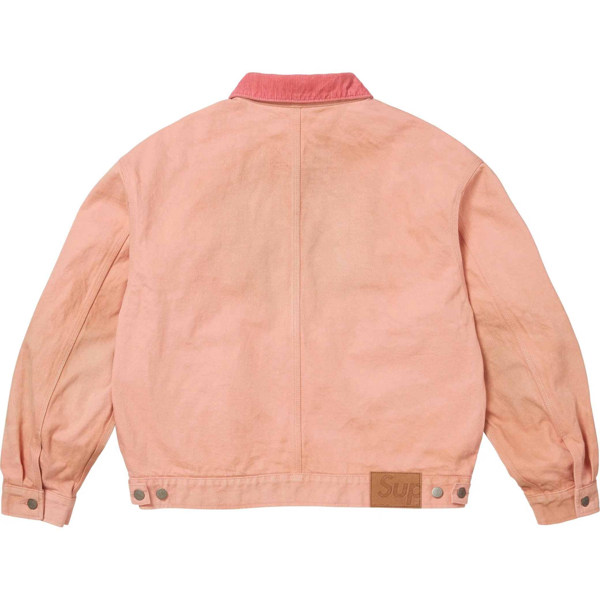  Supreme FW25 Distressed Selvedge Trucker Jacket "Washed Pink" | Farsel