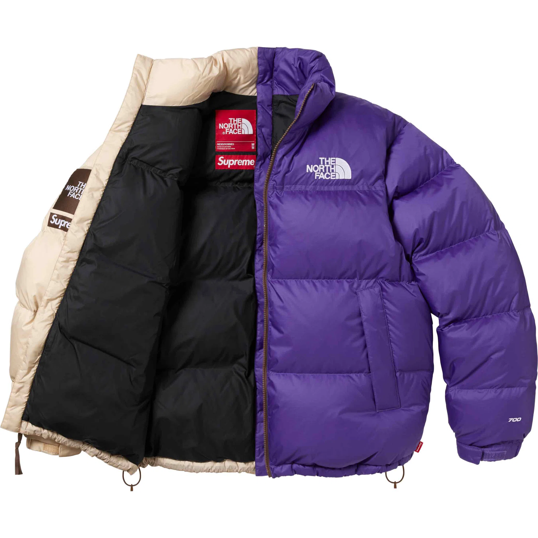 Пуховики Supreme SS24 The North Face Split Nuptse Jacket "Tan" | Farsel
