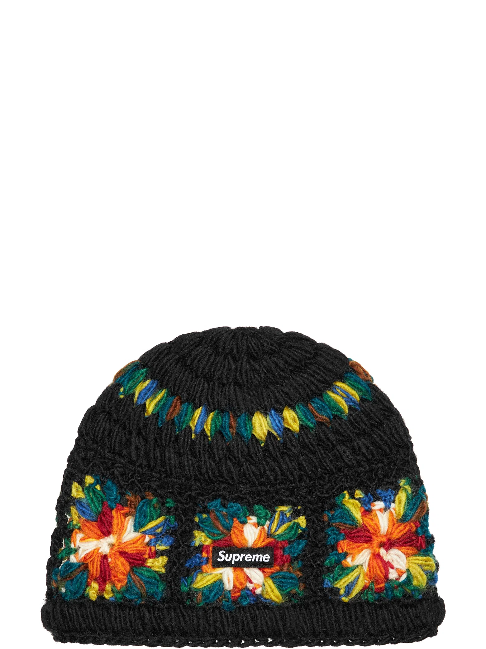 Шапки Supreme SS25 Crochet Beanie "Black" | Farsel