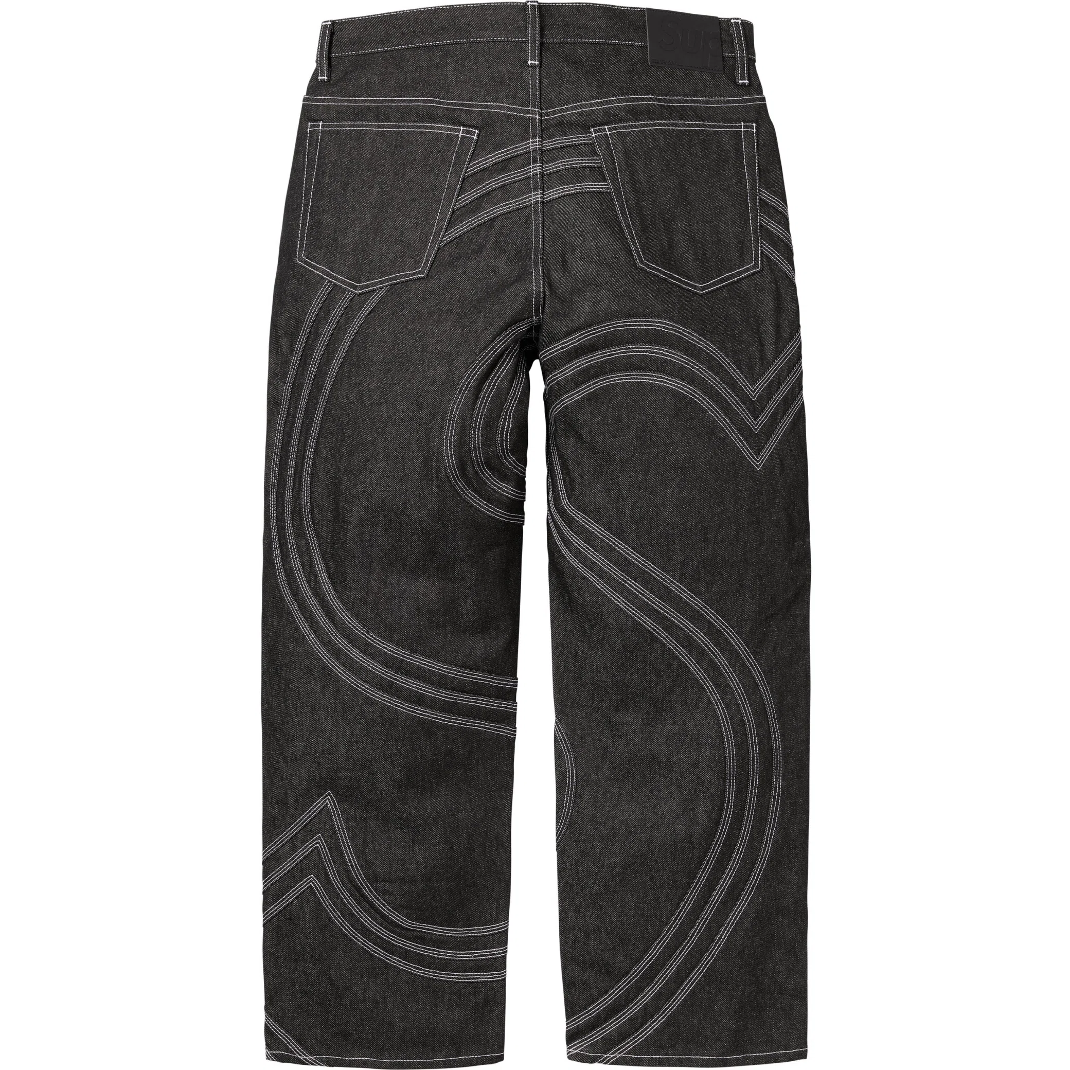 Джинсы Supreme SS25 S Logo Rigid Baggy Jean "Rigid Black" | Farsel