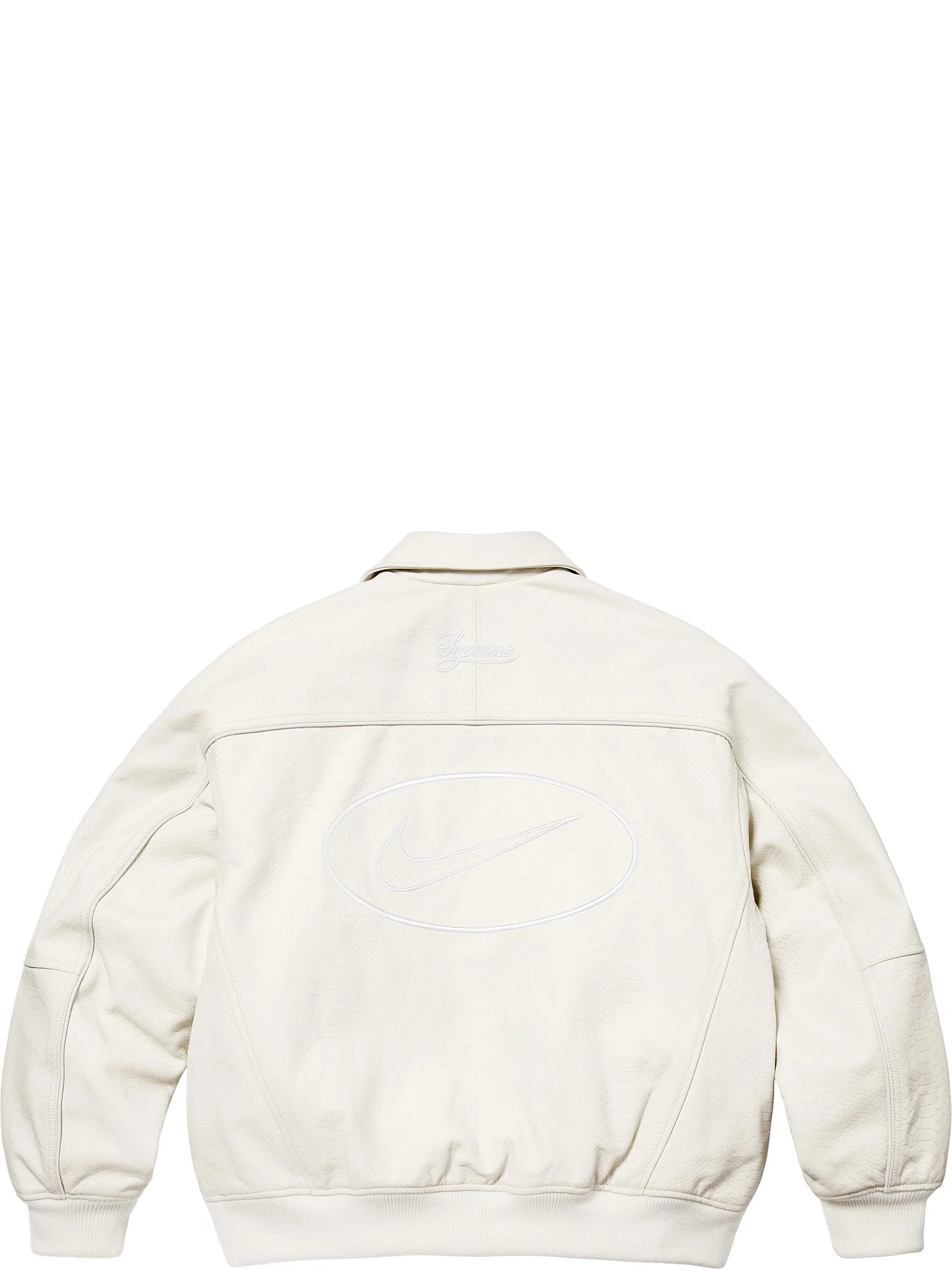 Лонгсливы Supreme SS25 Nike Leather Varsity Jacket "Snakeskin" | Farsel