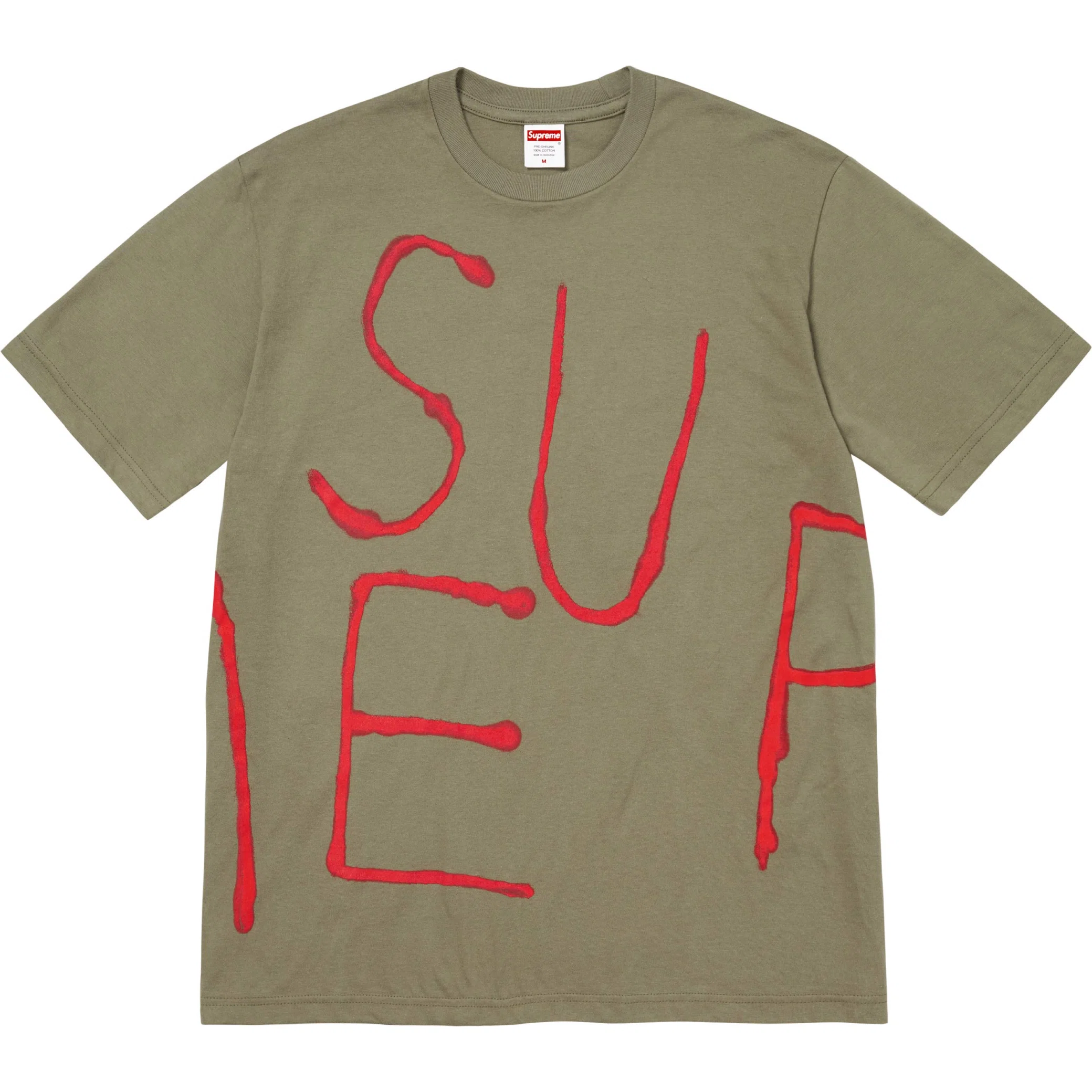  Supreme SS25 Painted Tee "Light Olive" | Farsel