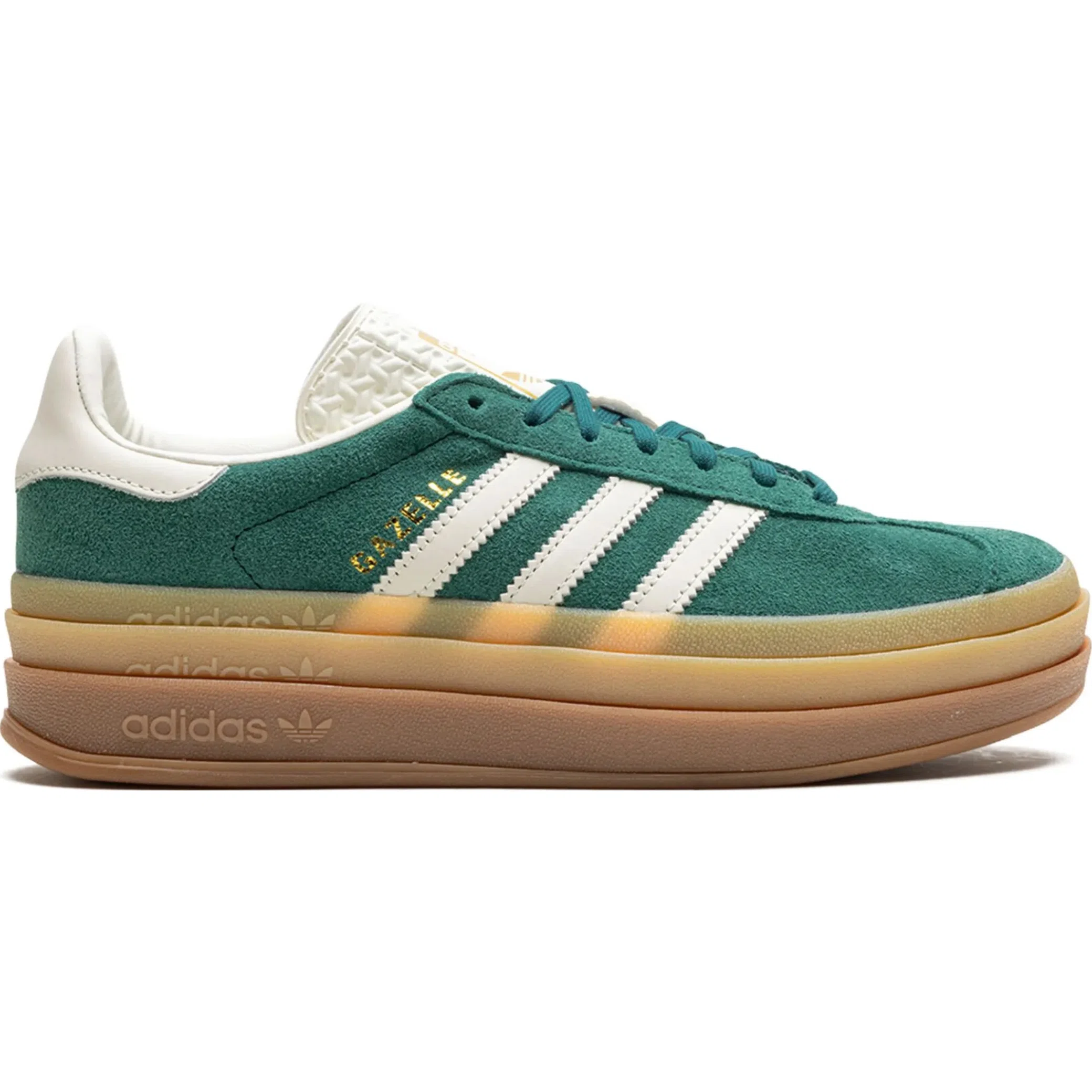 Кроссовки Adidas Gazelle Bold WMNS "Green / White / Gold" | Farsel