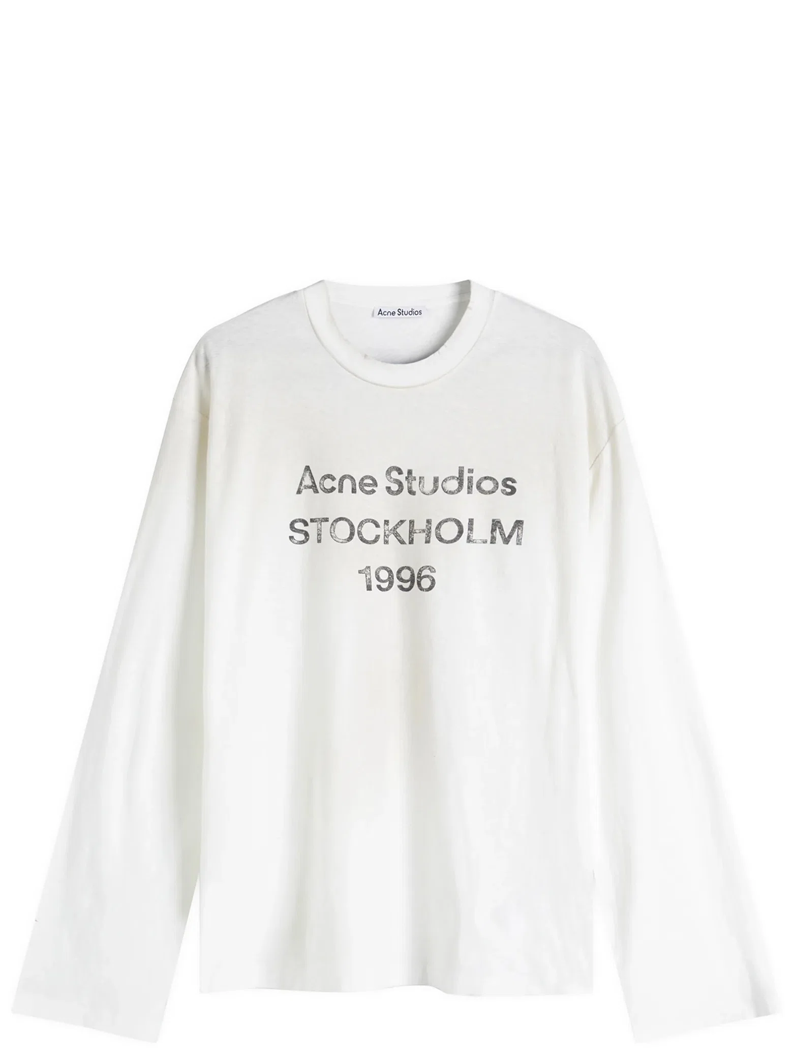 Лонгсливы Acne Studios Logo 1996 Long-Sleeve T-Shirt "White" | Farsel