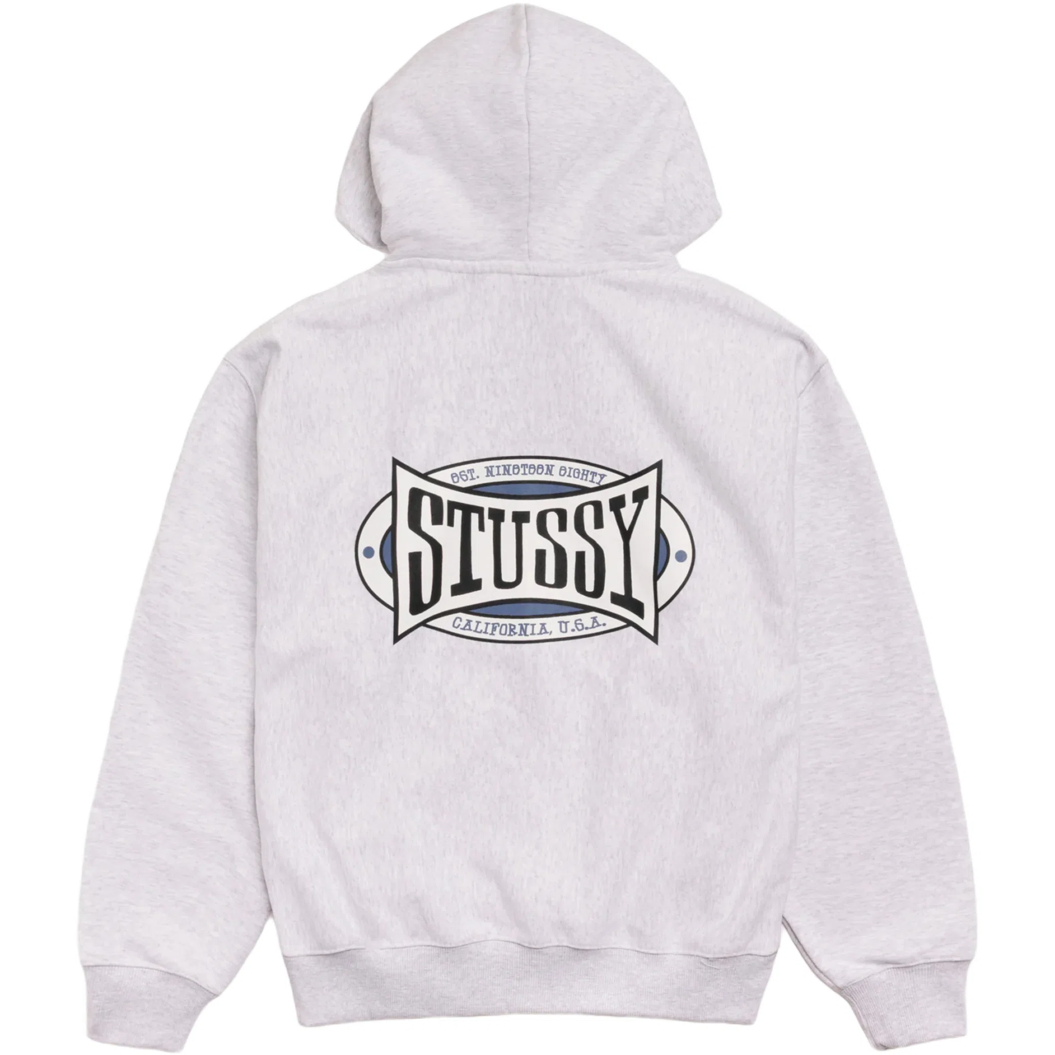 Худи Stussy Champion Oval Zip Hoodie "Ash Heather" | Farsel