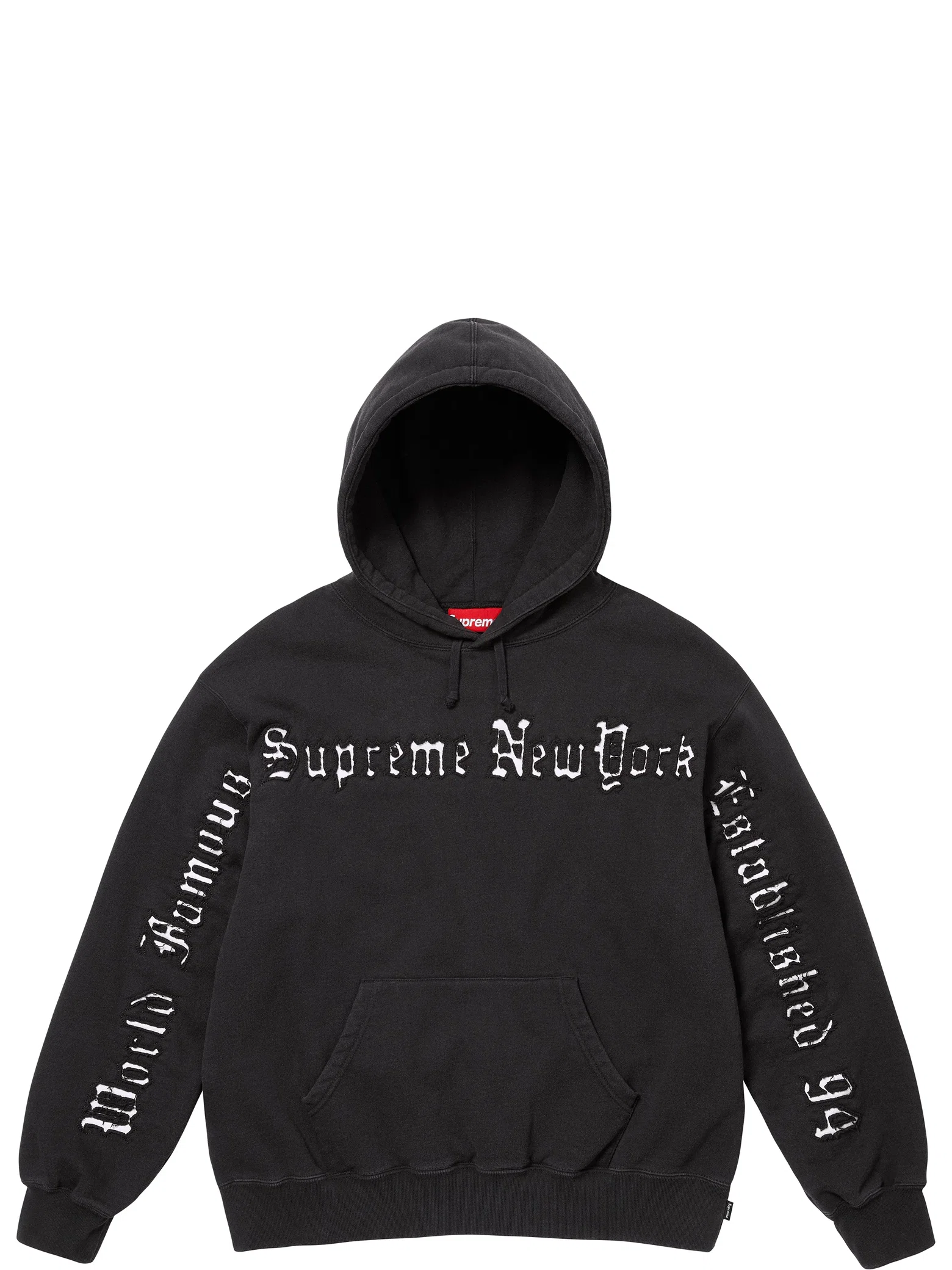 Худи Supreme SS25 Contrast Cutout Hooded Sweatshirt "Black" | Farsel
