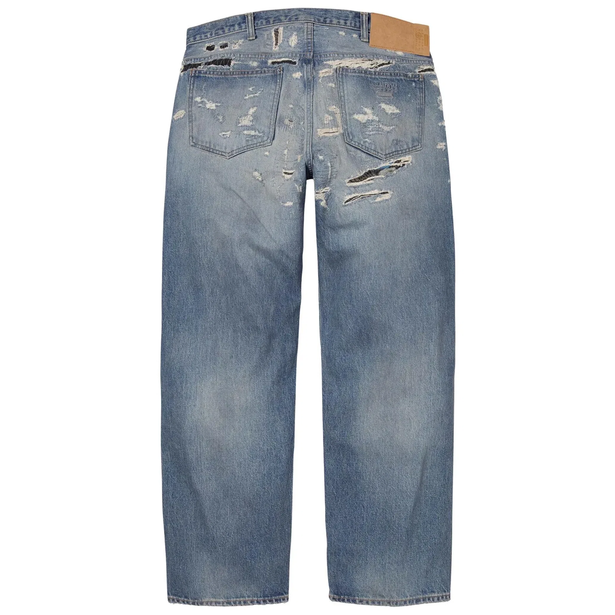 Джинсы Supreme MM6 Maison Margiela x Distressed Loose Fit Selvedge Jean "Washed Indigo" | Farsel