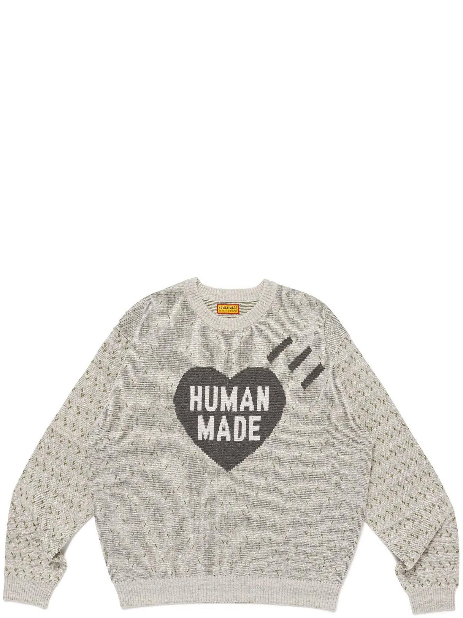 Свитеры Human Made Heart Knit Sweater "Gray" | Farsel