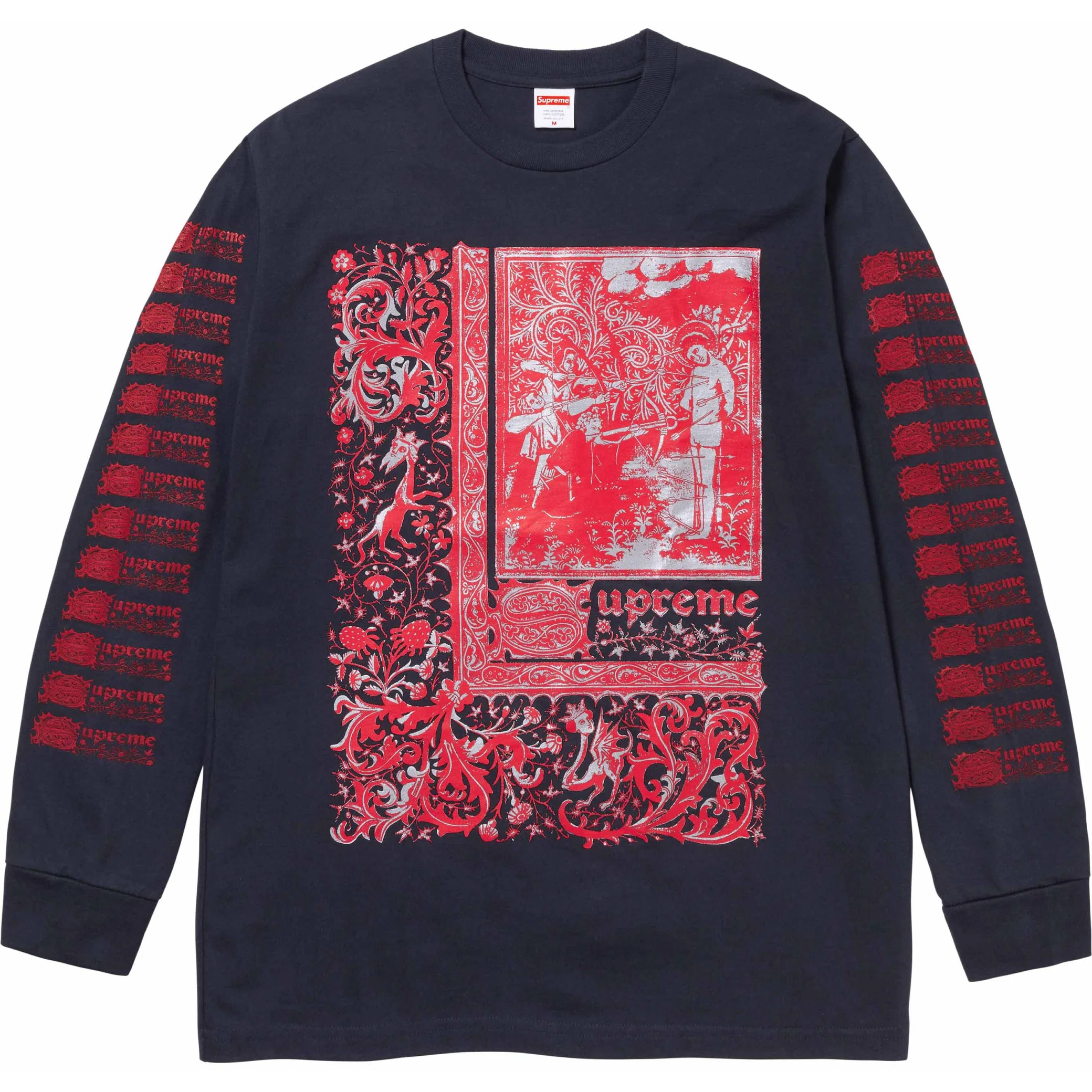  Supreme SS24 Saint Sebastian L/S Tee "Navy" | Farsel