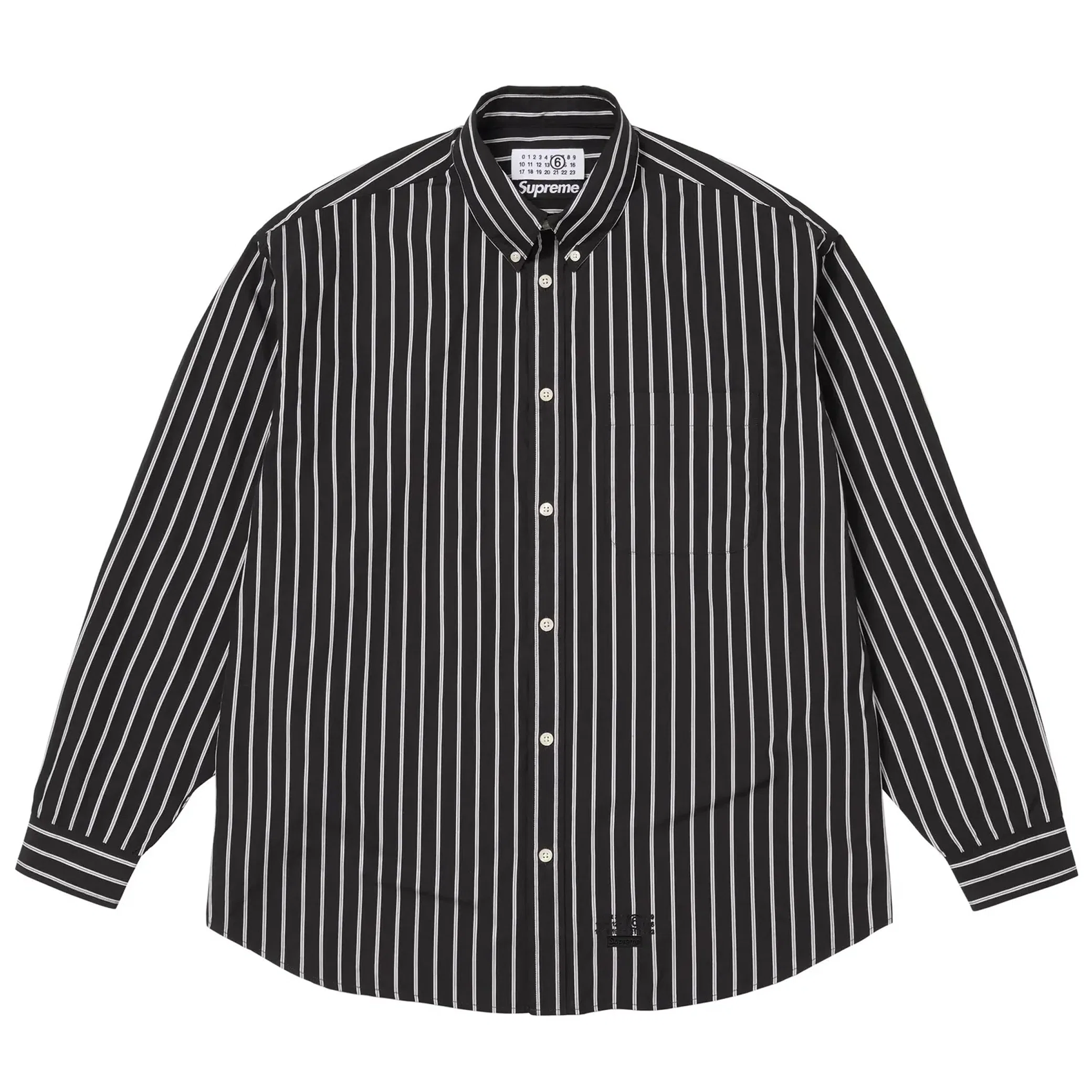 Рубашки Supreme MM6 Maison Margiela x Stripe Shirt "Black" | Farsel