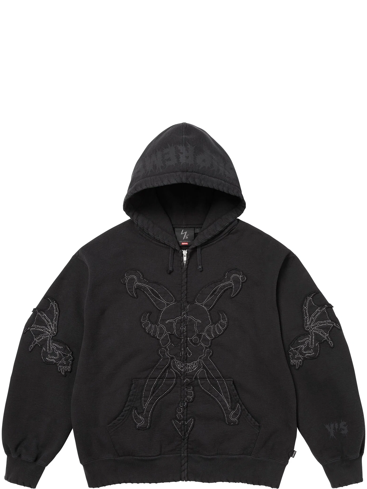 Худи Supreme FW25 Y’s by Yohji Yamamoto Zip Up Hooded Sweatshirt "Black" | Farsel