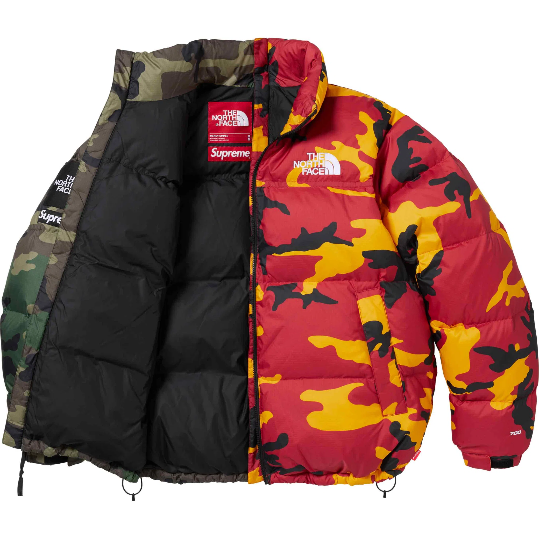  Supreme SS24 The North Face Split Nuptse Jacket "Camo" | Farsel