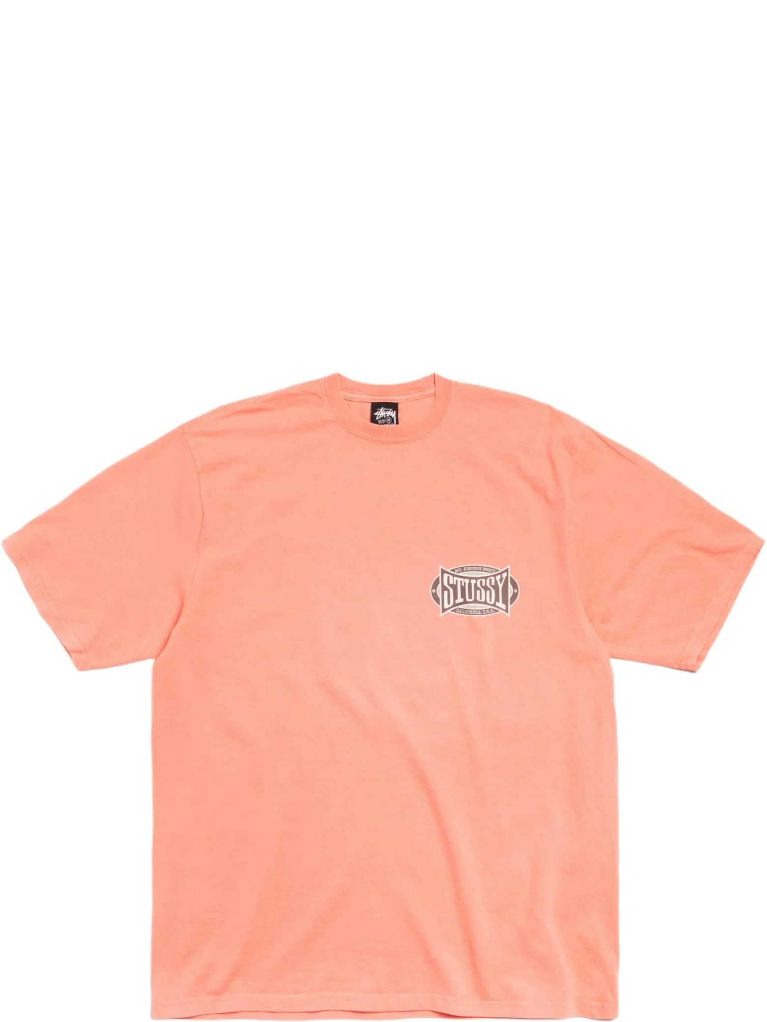 Футболки Stussy Champion Oval Tee Pigment Dyed "Sherbert" | Farsel