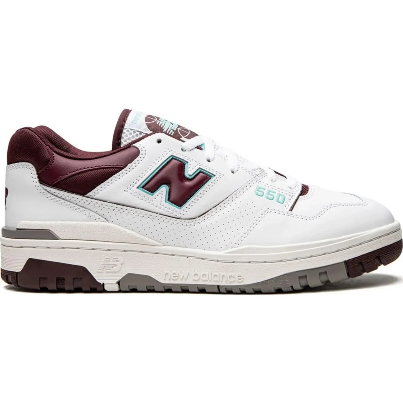 Кроссовки New Balance 550 "Burgundy Cyan" | Farsel