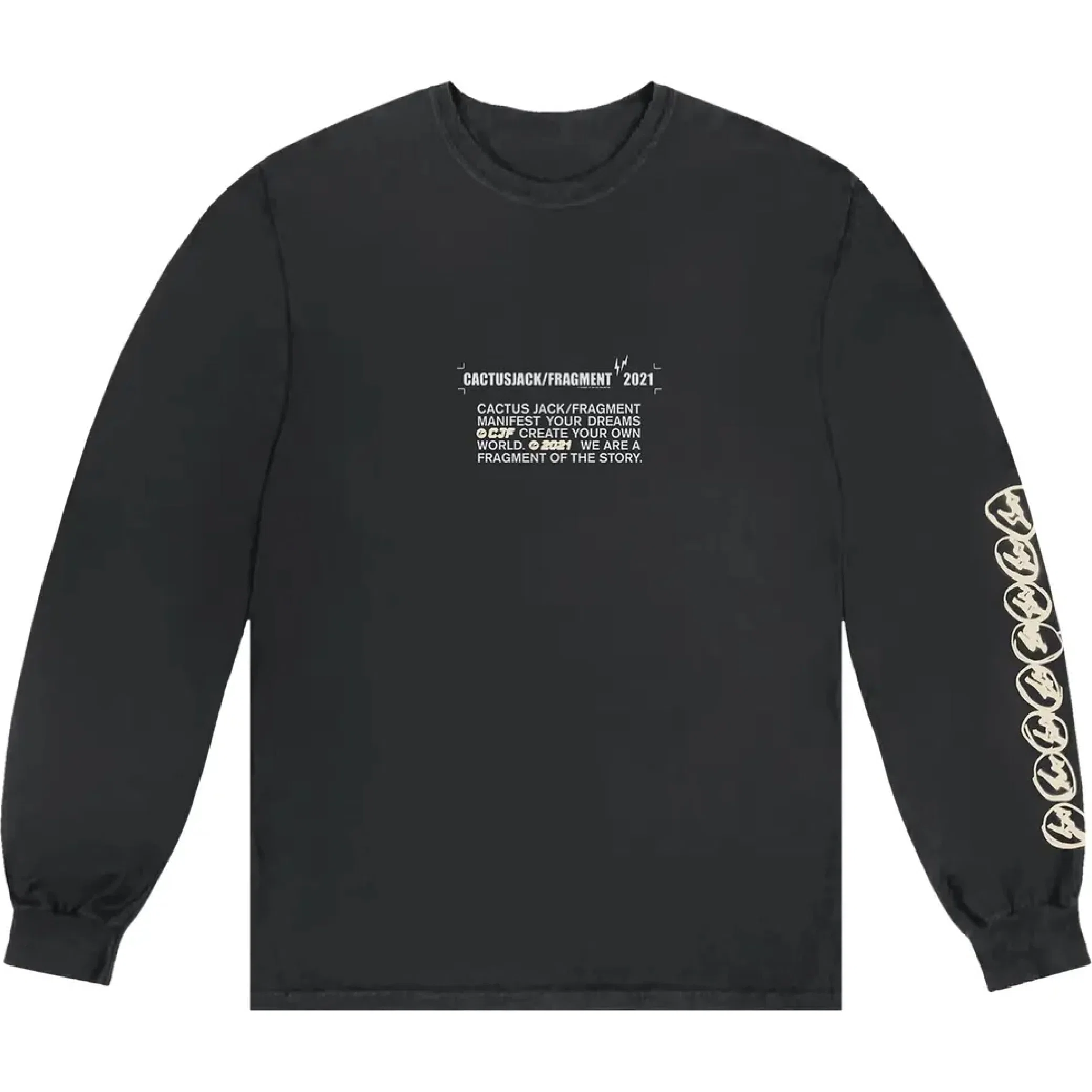  Travis Scott FW21 Fragment Logo Long-Sleeve "Black" | Farsel