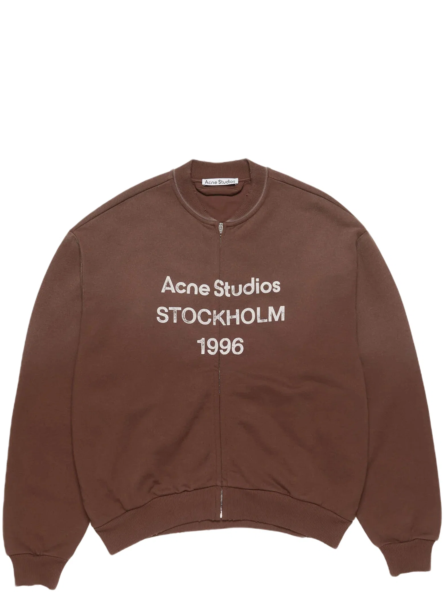 Худи Acne Studios Washed Zip-up Cardigan "Chocolate brown" | Farsel