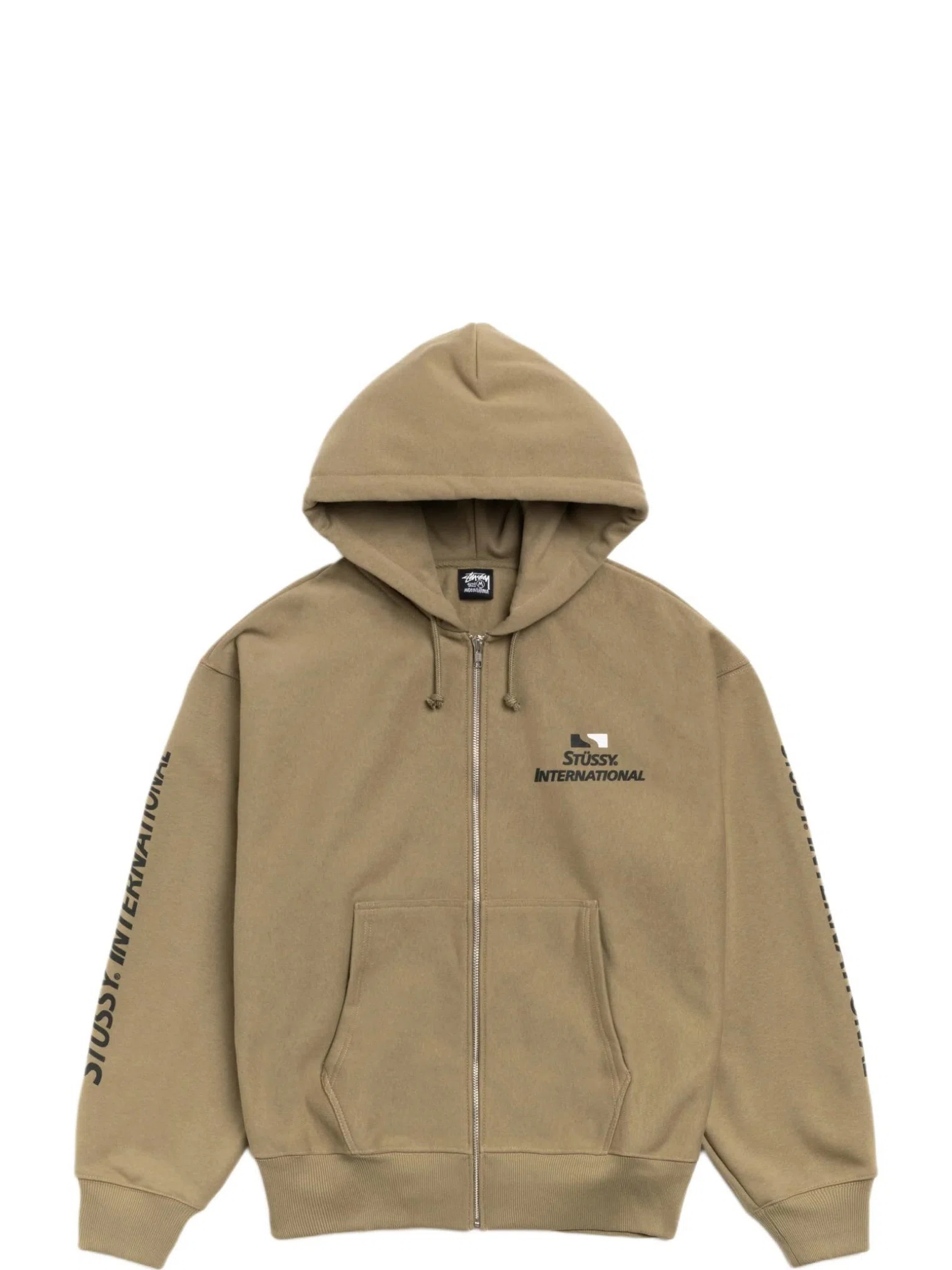 Худи Stussy International Zip Hoodie "Army" | Farsel
