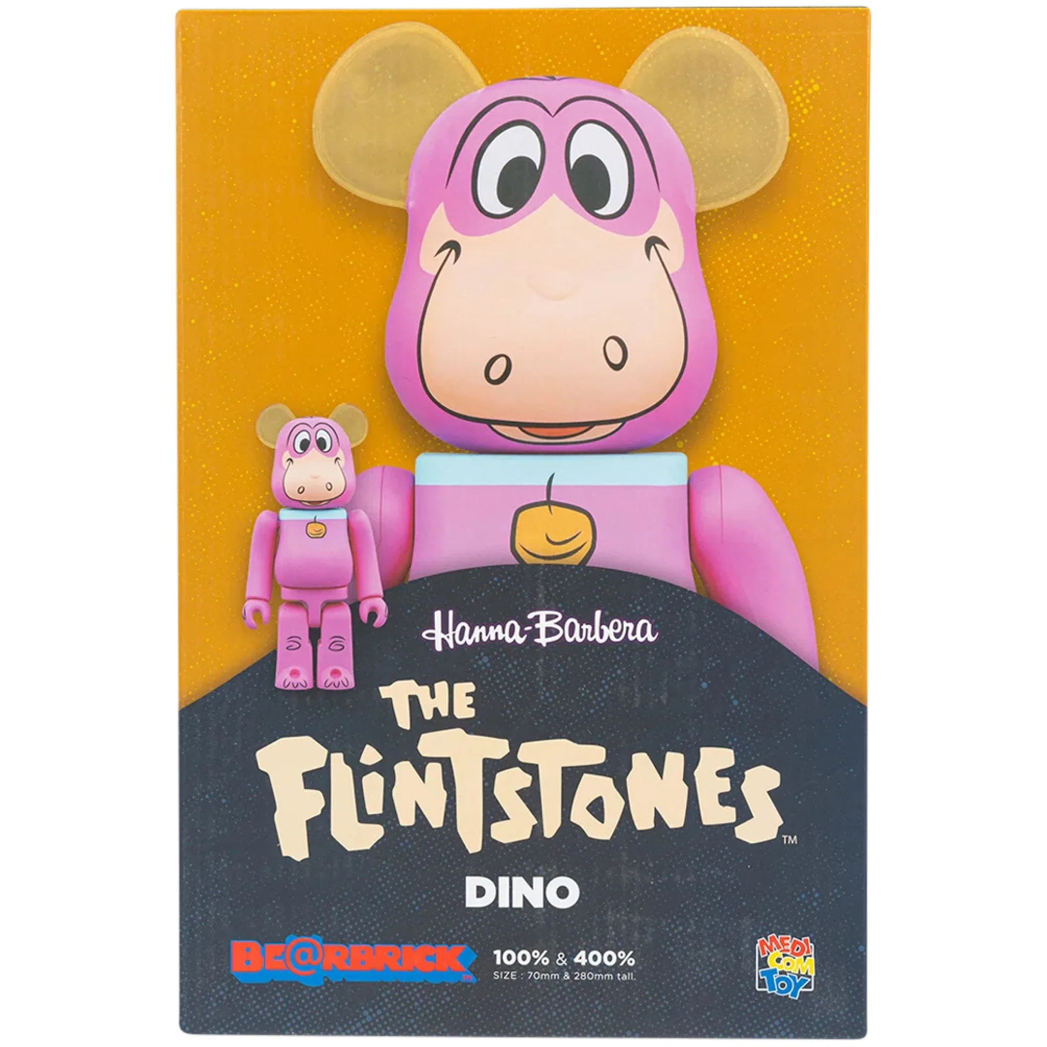  Medicom Toy Bearbrick The Flintstones Dino "100% & 400% Set" | Farsel