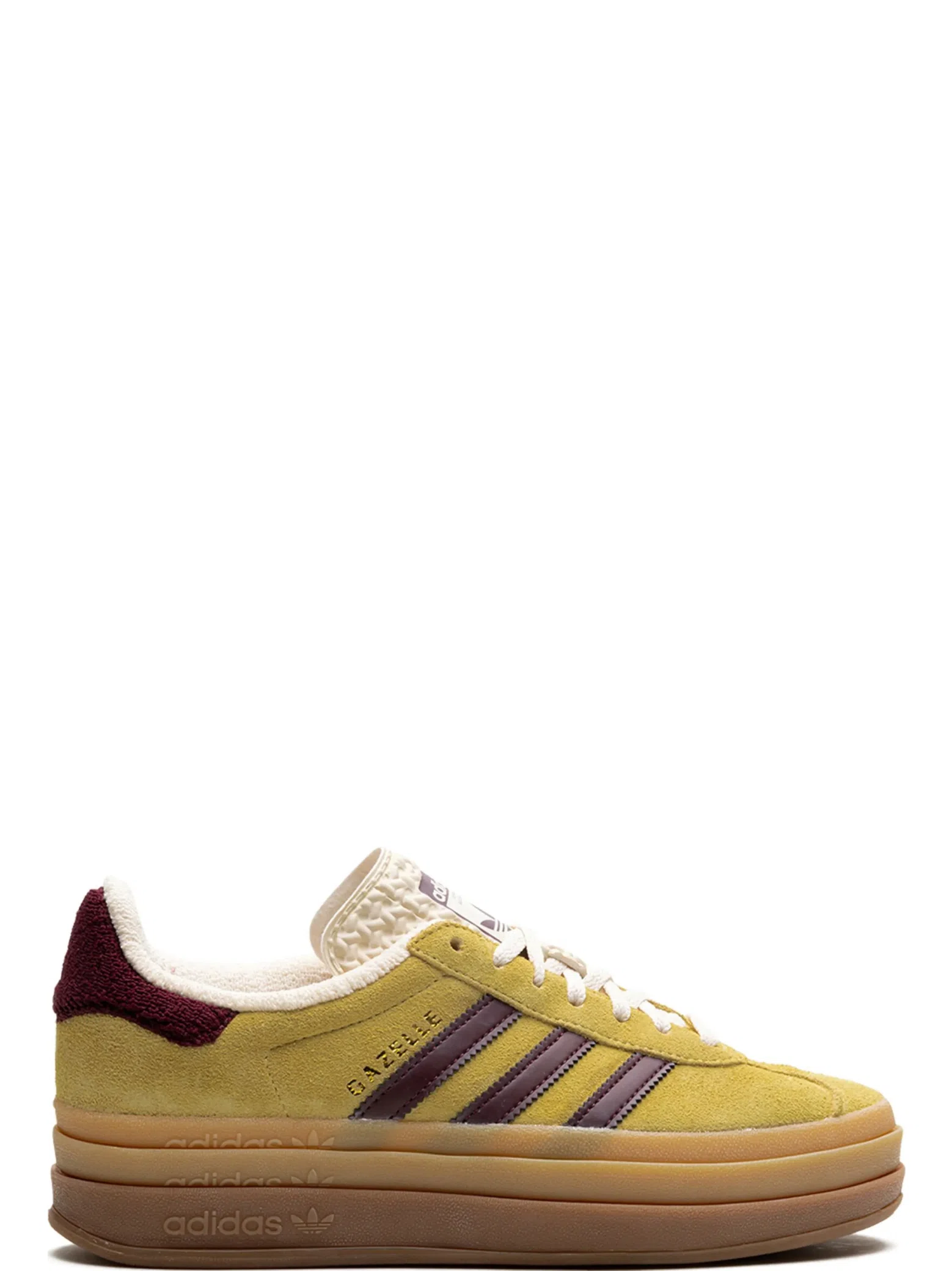 Кроссовки Adidas Gazelle Bold Platform WMNS "Yellow Burgundy" | Farsel