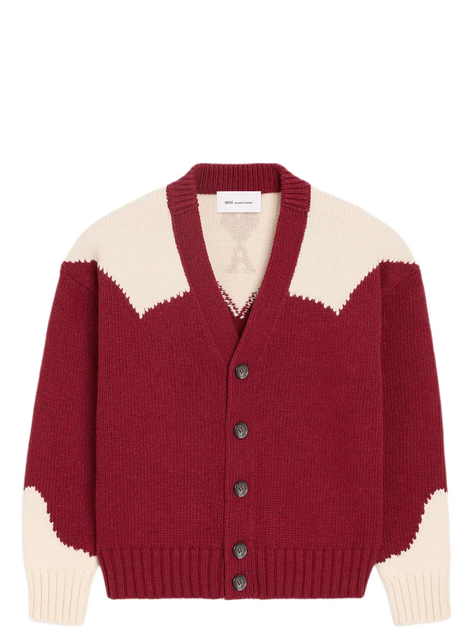 Кардиганы Ami Paris Red Wool Ami De Coeur Cardigan "Red" | Farsel