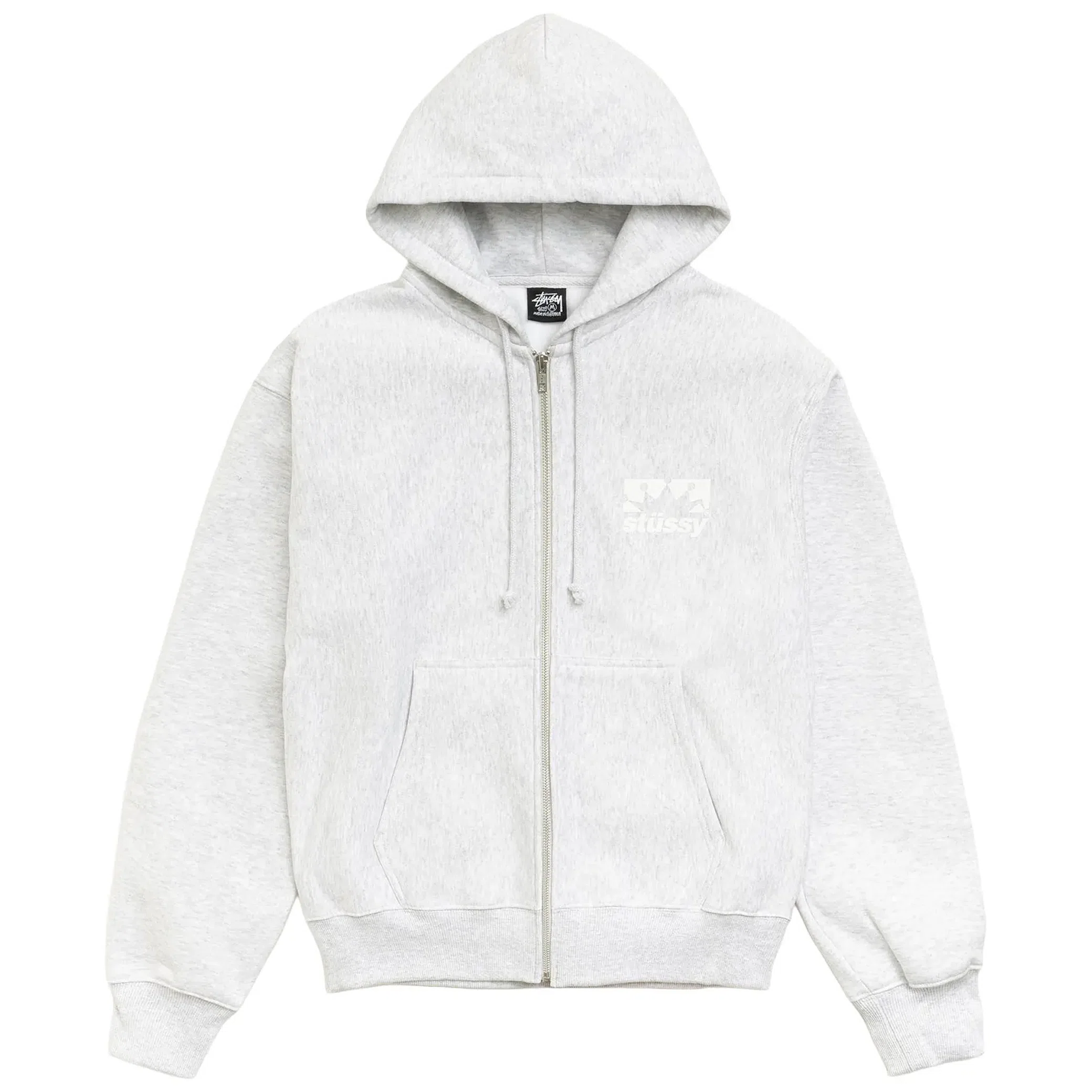 Худи Stussy Box Crown Zip Hoodie "Ash Heather" | Farsel