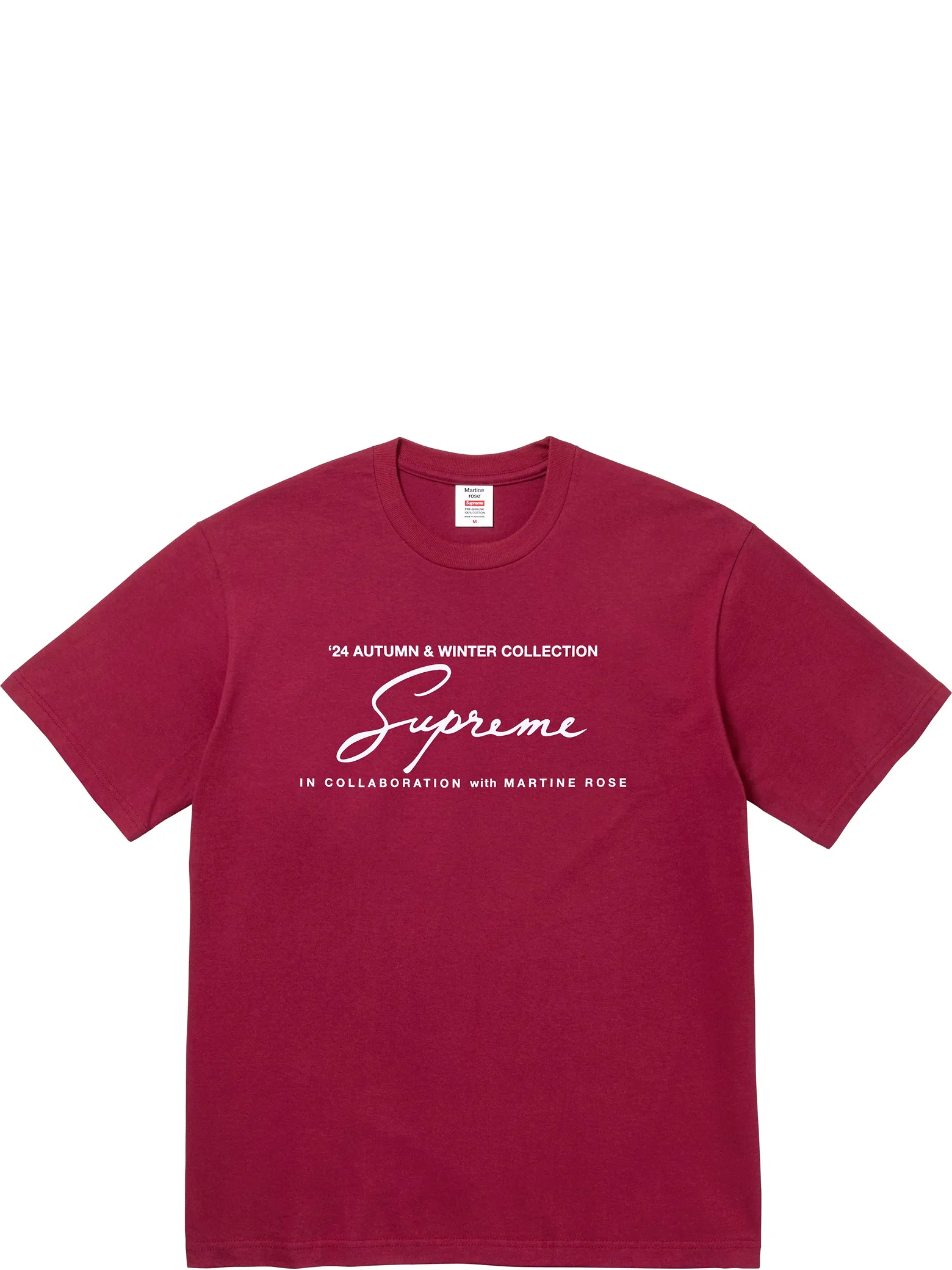 Футболки Supreme FW24 Martine Rose Tee "Cardinal" | Farsel