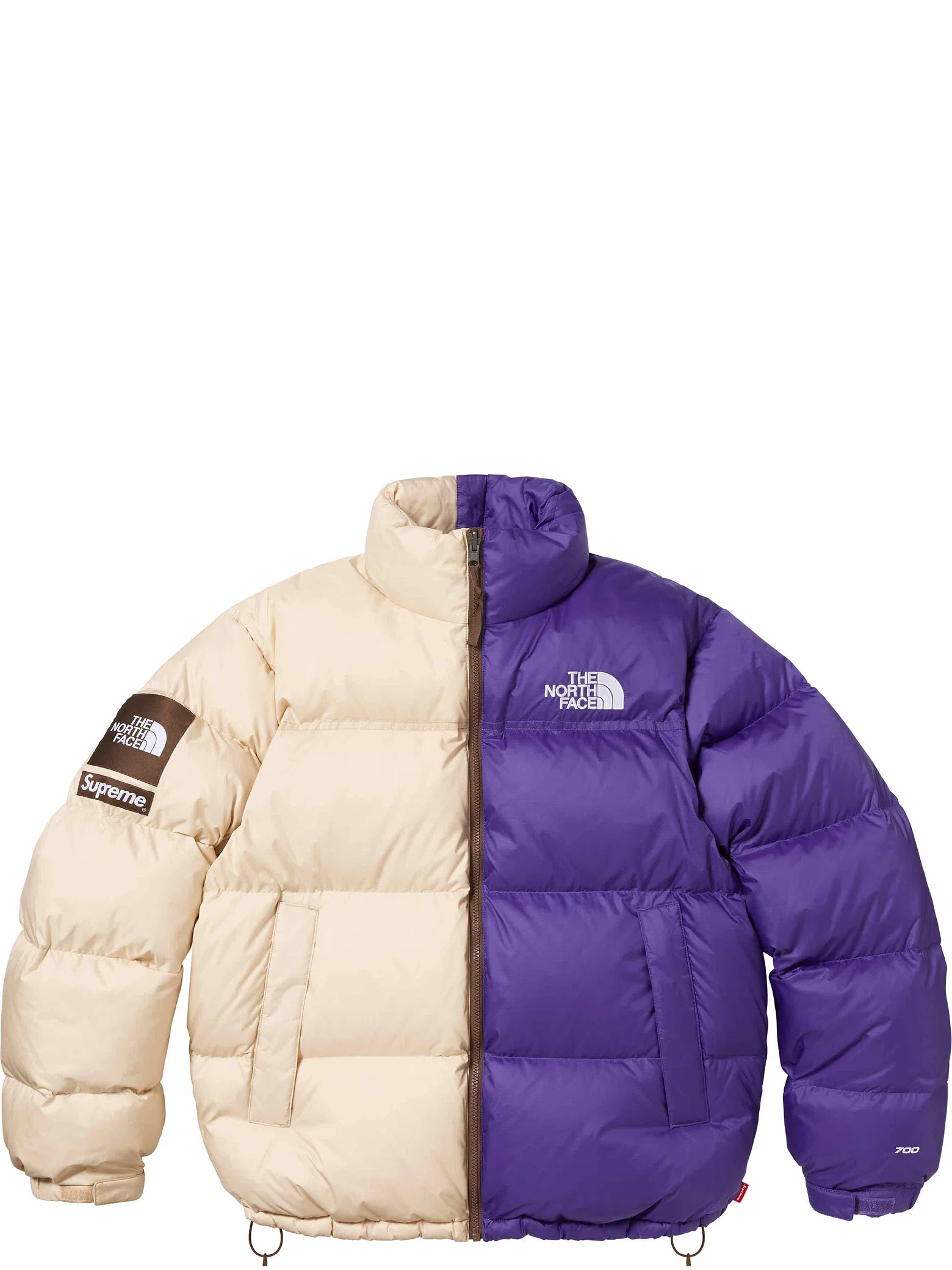 Пуховики Supreme SS24 The North Face Split Nuptse Jacket "Tan" | Farsel