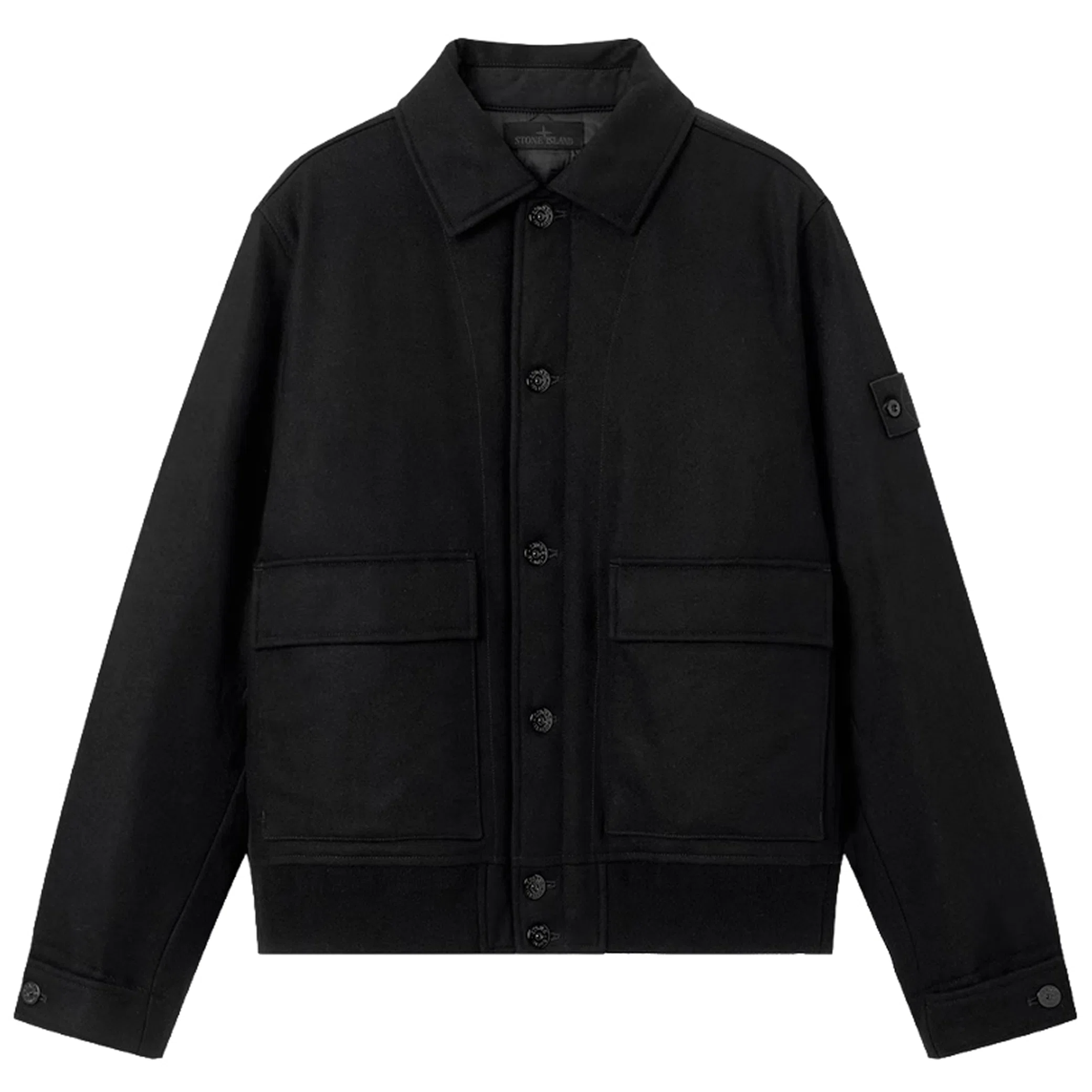 Куртки Stone Island Wool Nylon Flannel S.i. Ghost "Black" | Farsel