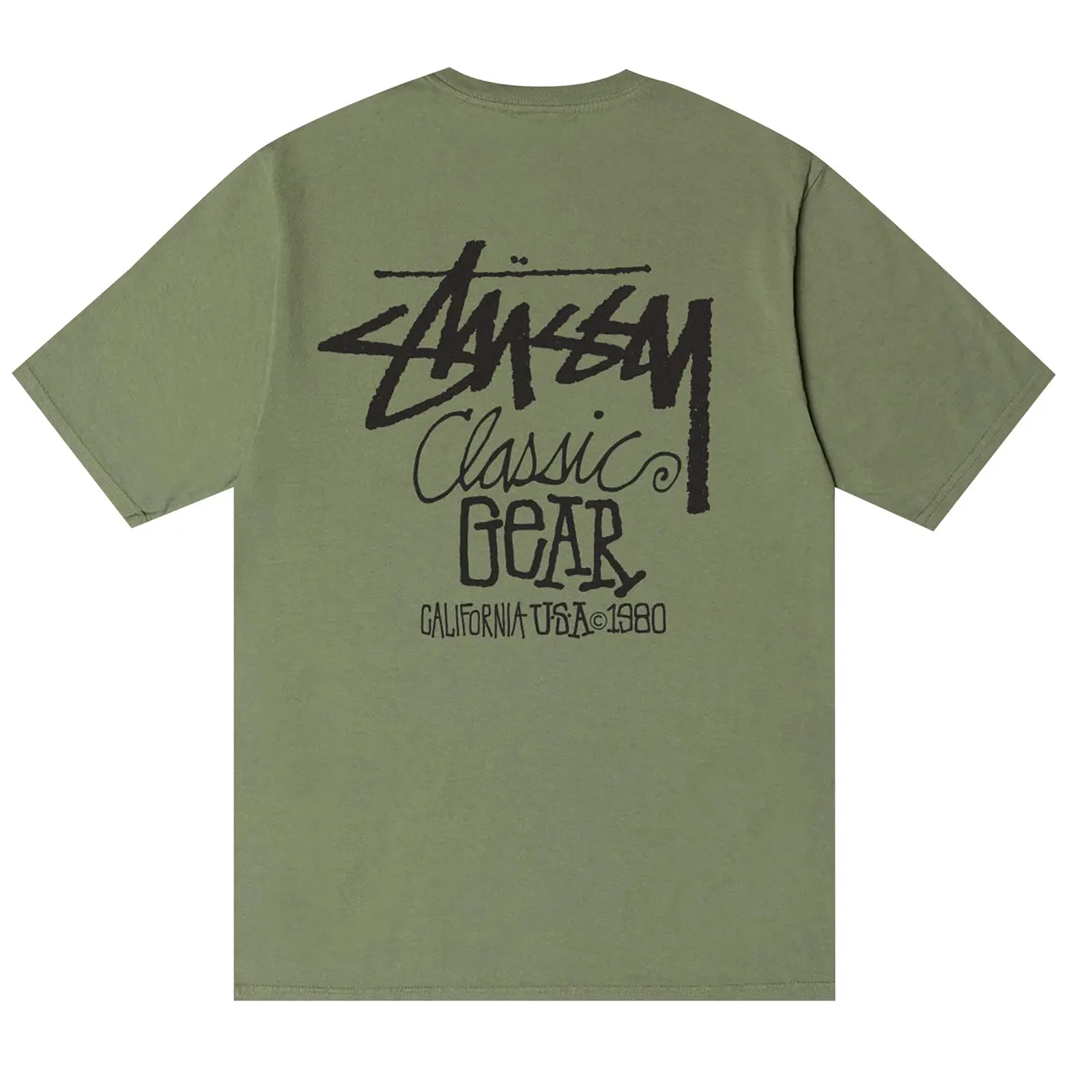 Футболки Stussy Classic Gear Tee Pigment Dyed "Artichoke" | Farsel