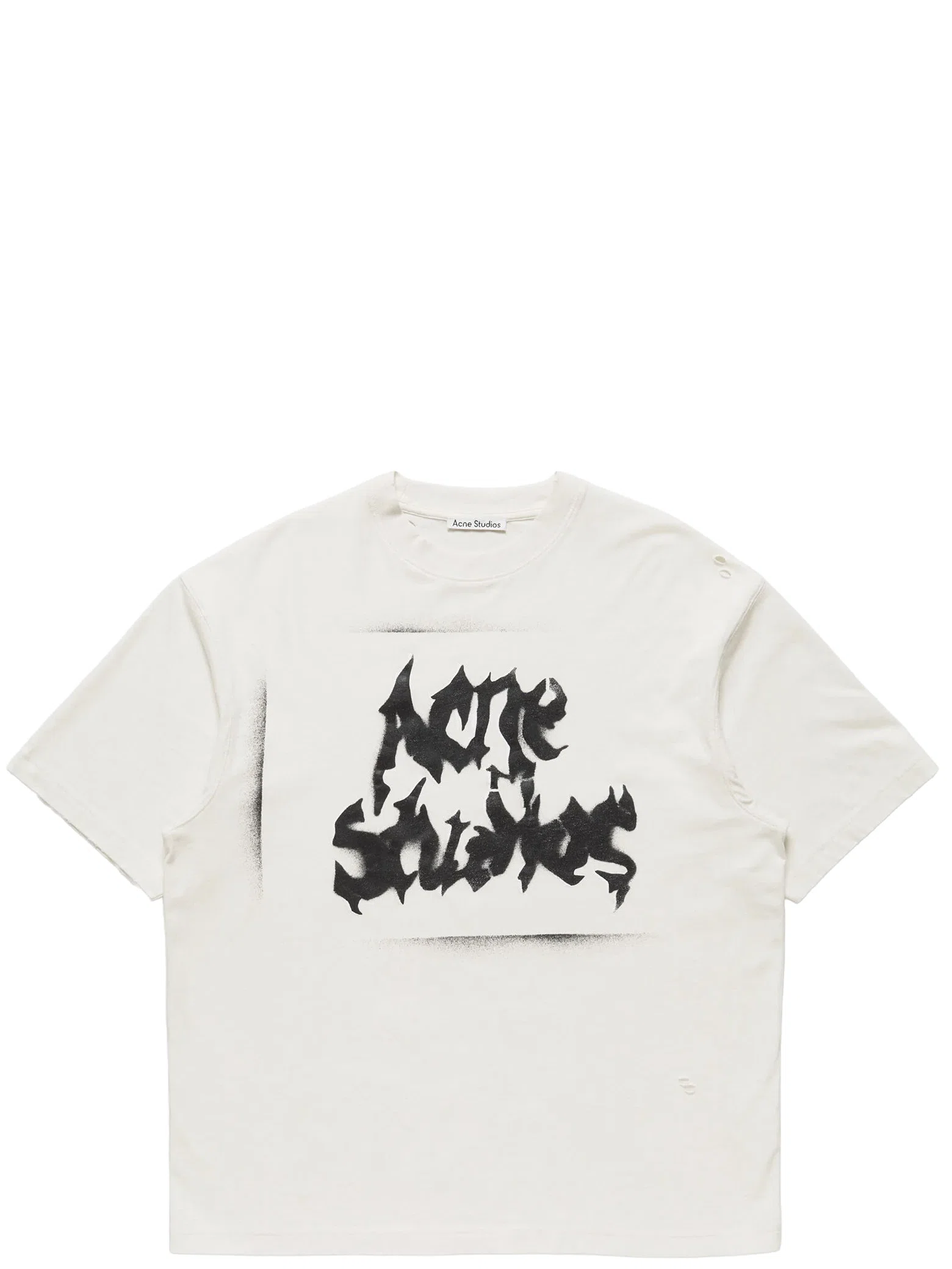Футболки Acne Studios Gothic Logo T-shirt "Dusty White" | Farsel