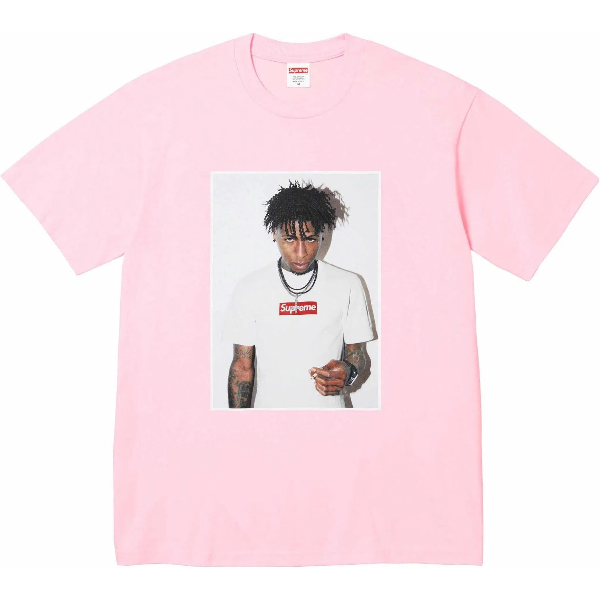  Supreme FW23 WEEK1 NBA YOUNGBOY Tee "Light Pink" | Farsel