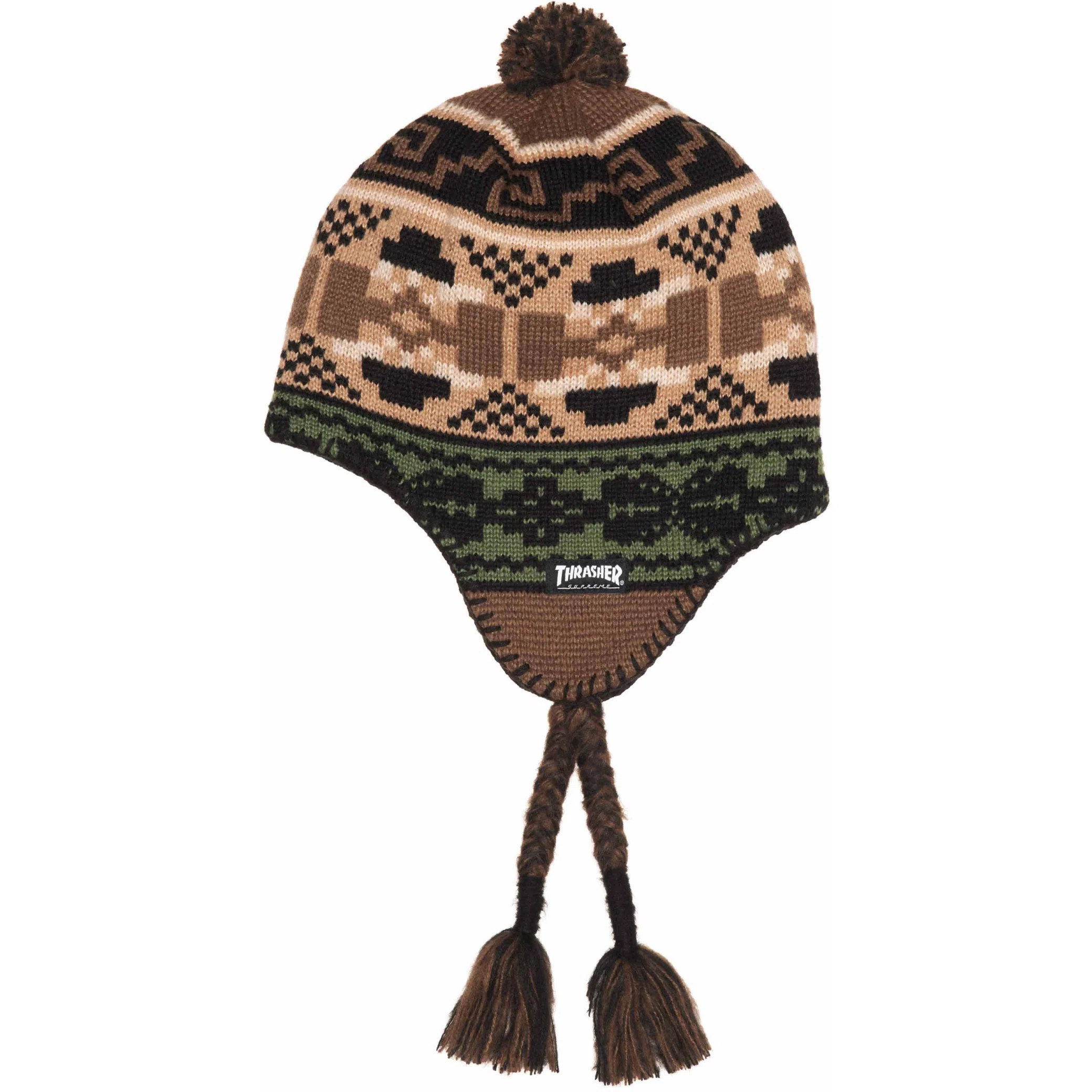 Шапки Supreme FW24 Thrasher Earflap Beanie "Brown" | Farsel