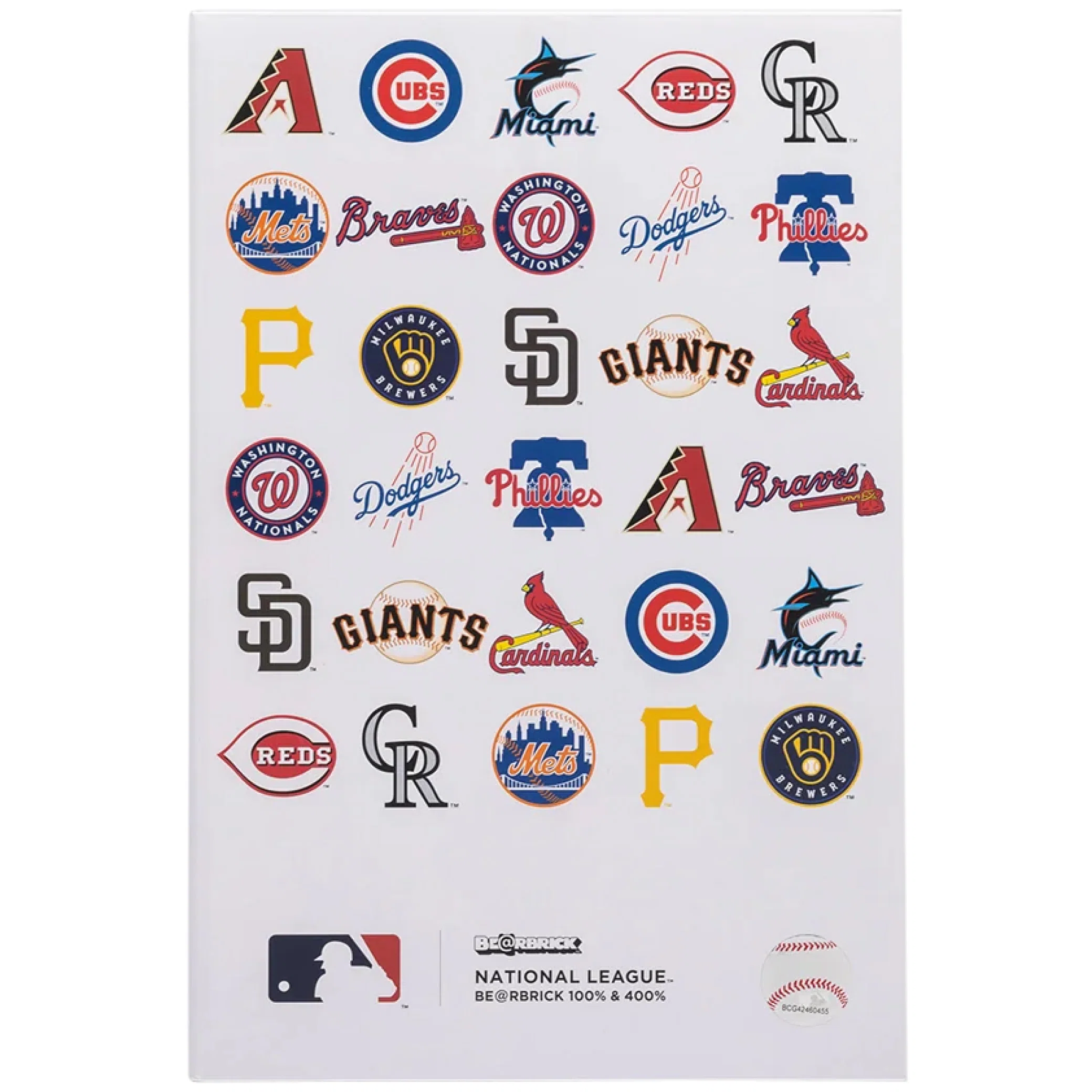 Игрушки Medicom Toy Bearbrick x MLB National League "100% & 400% Set" | Farsel