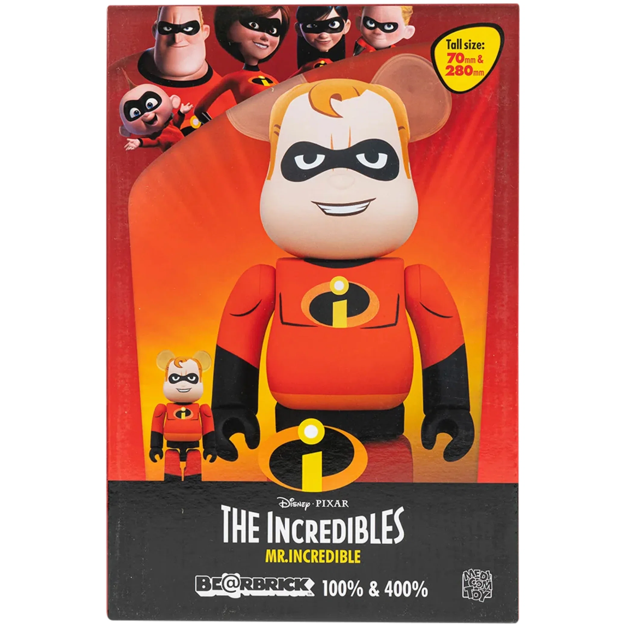 Игрушки Medicom Toy Bearbrick Disney Pixar Mr. Incredible "100% & 400% Set" | Farsel
