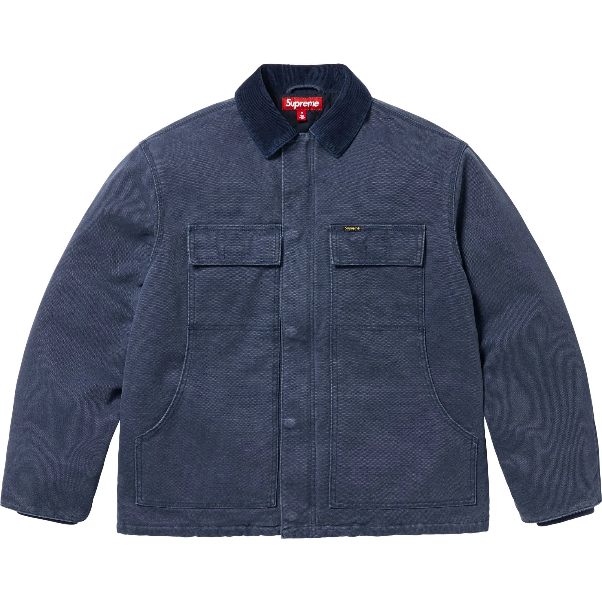  Supreme SS25 Old English Canvas Work Jacket "Navy" | Farsel