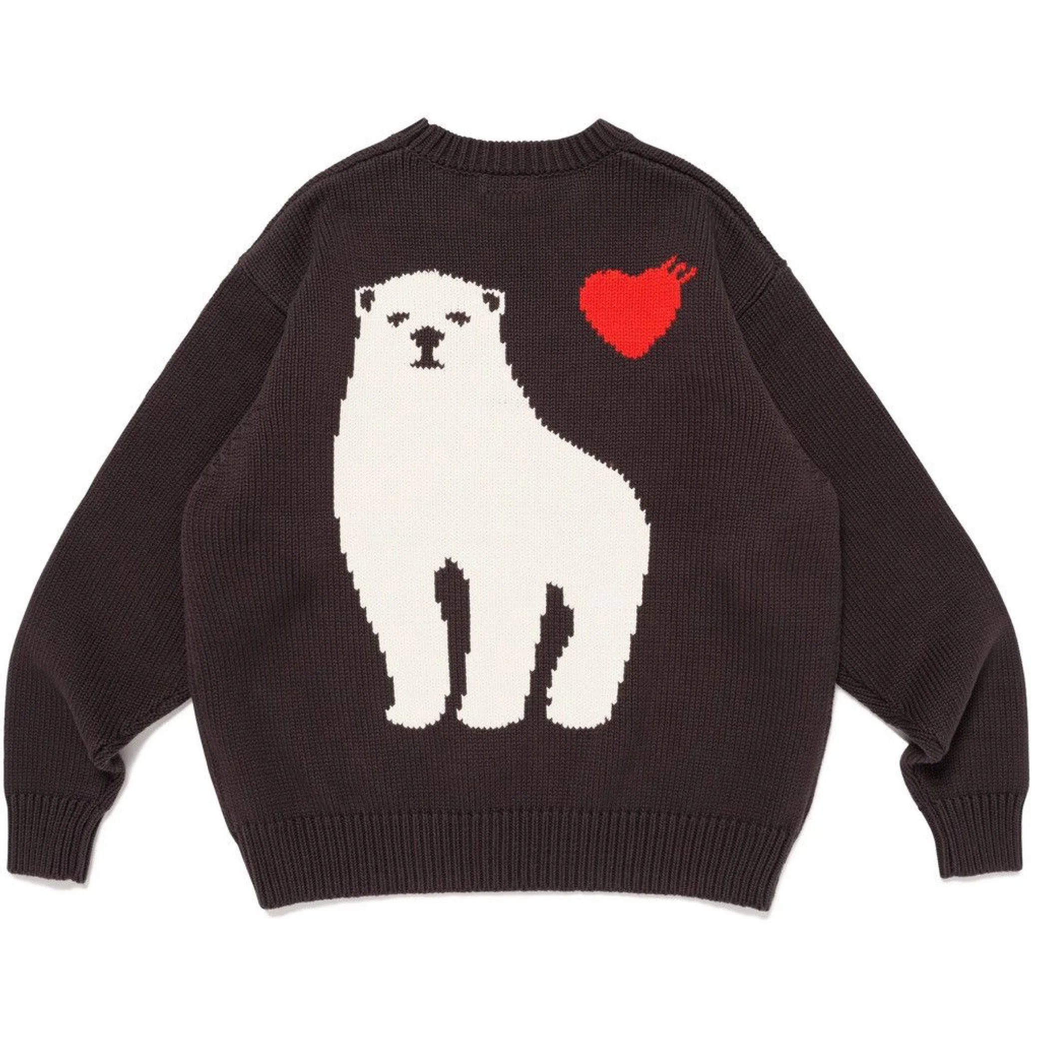 Свитеры Human Made Polar Bear Crew Neck Knitted Jumper "Сharcoal" | Farsel