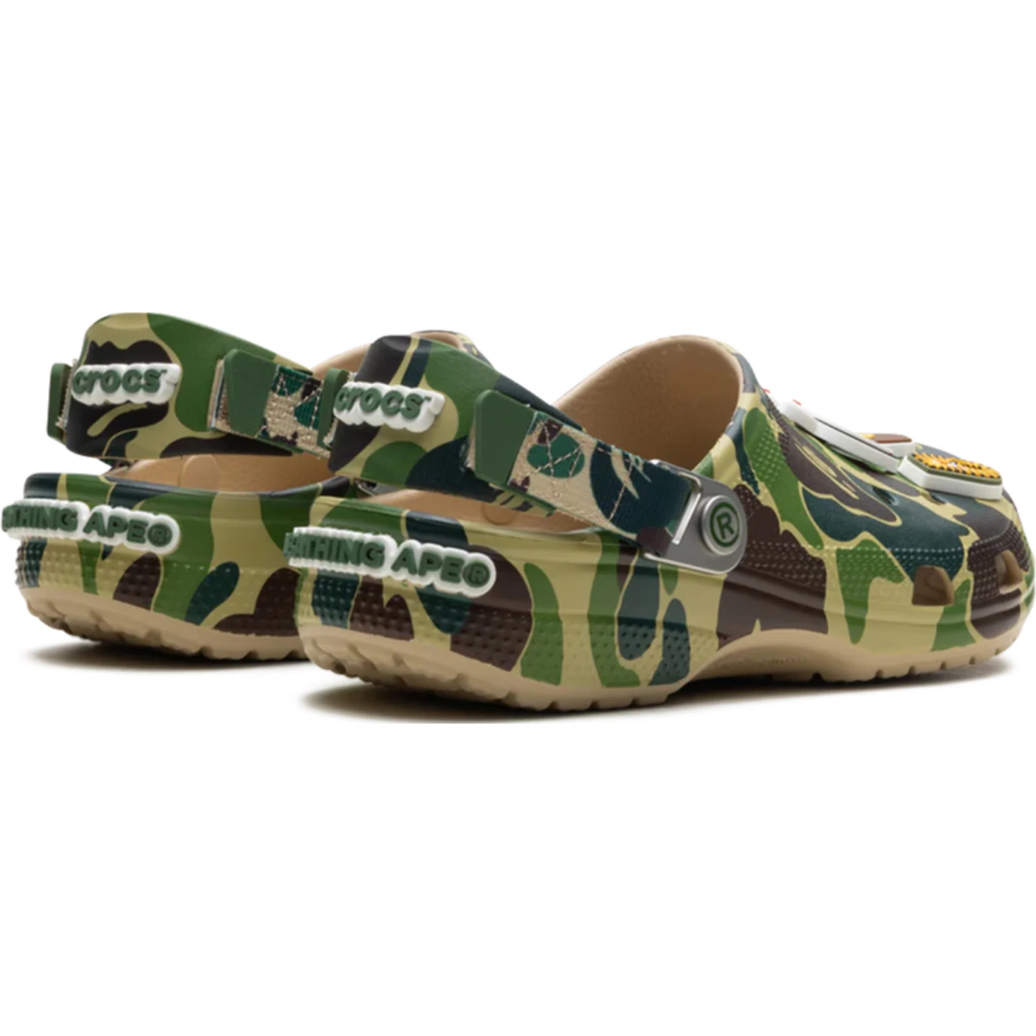  Crocs Classic Clog A Bathing Ape ABC "Camo Green" | Farsel