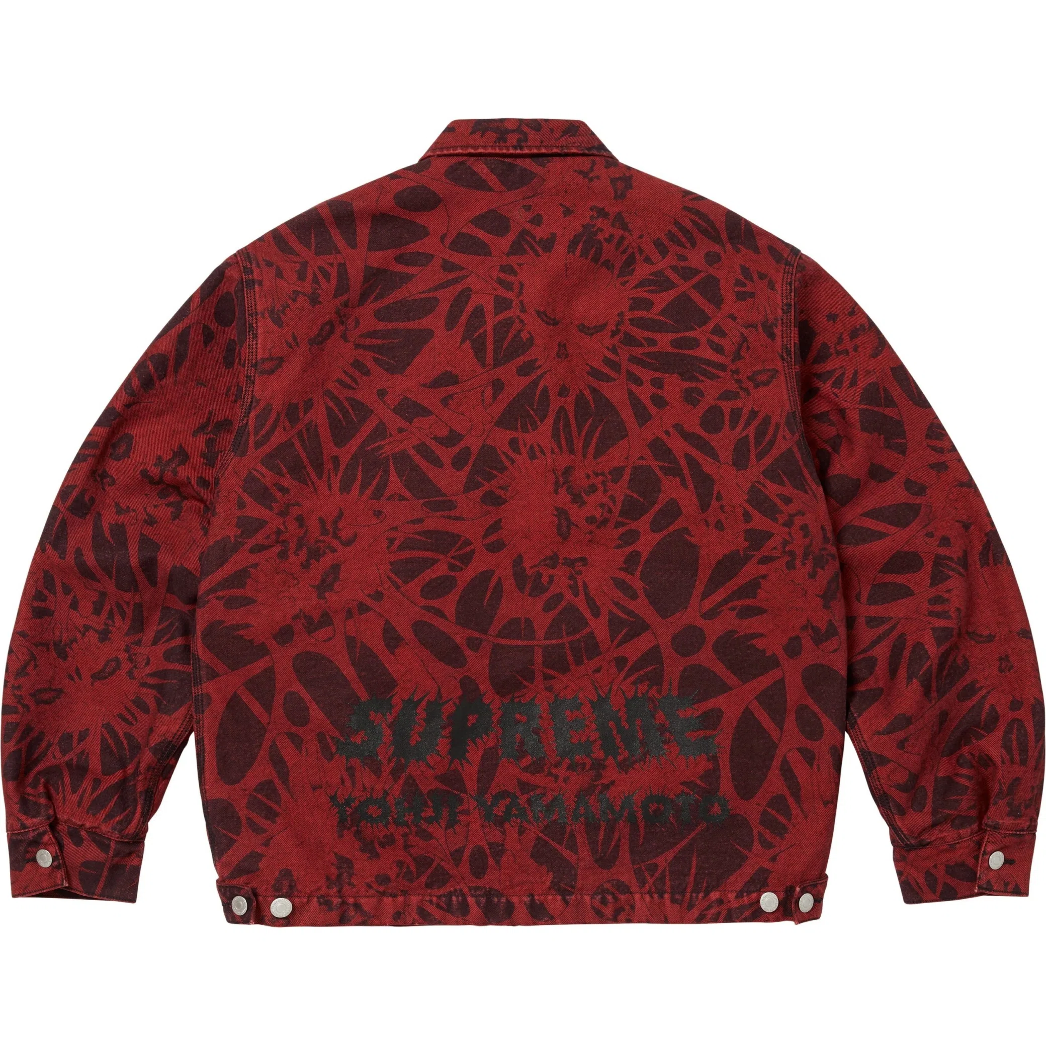 Куртки Supreme FW25 Y’s by Yohji Yamamoto Denim Work Jacket "Overdyed Red" | Farsel