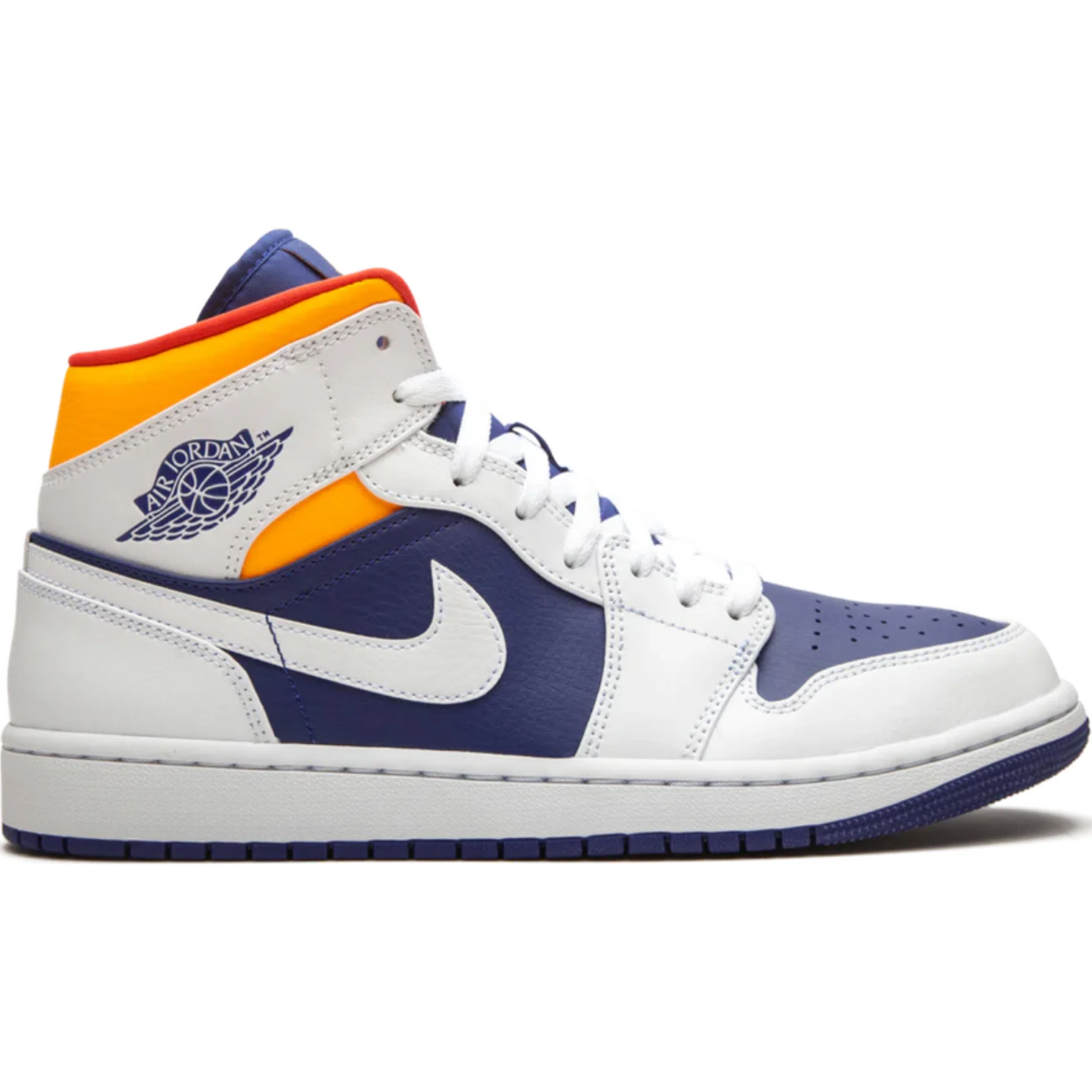Кроссовки Nike Air Jordan 1 Mid "Royal Blue / Laser Orange" | Farsel