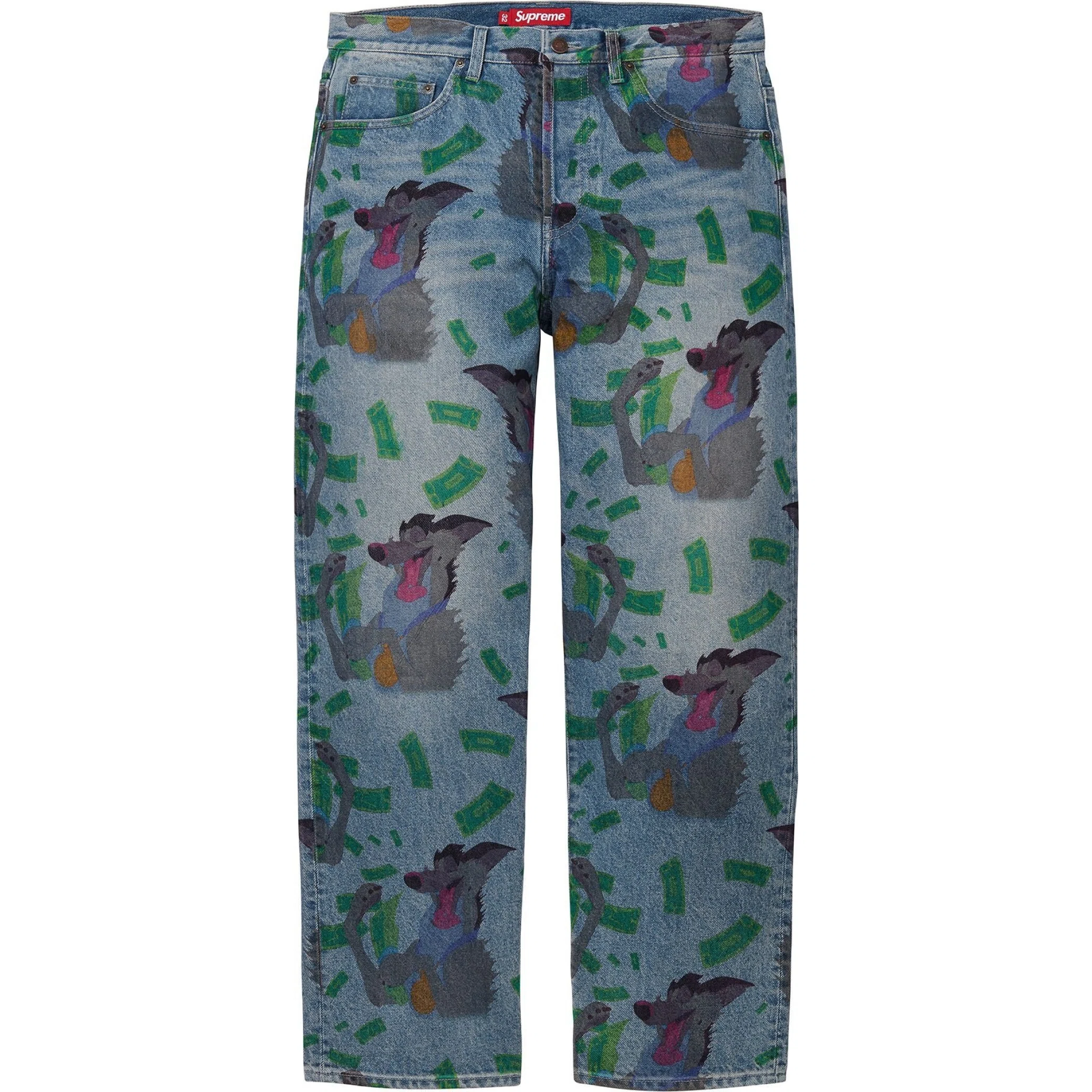 Джинсы Supreme FW25 All Dogs Go To Heaven Loose Fit Jean "Washed Indigo" | Farsel