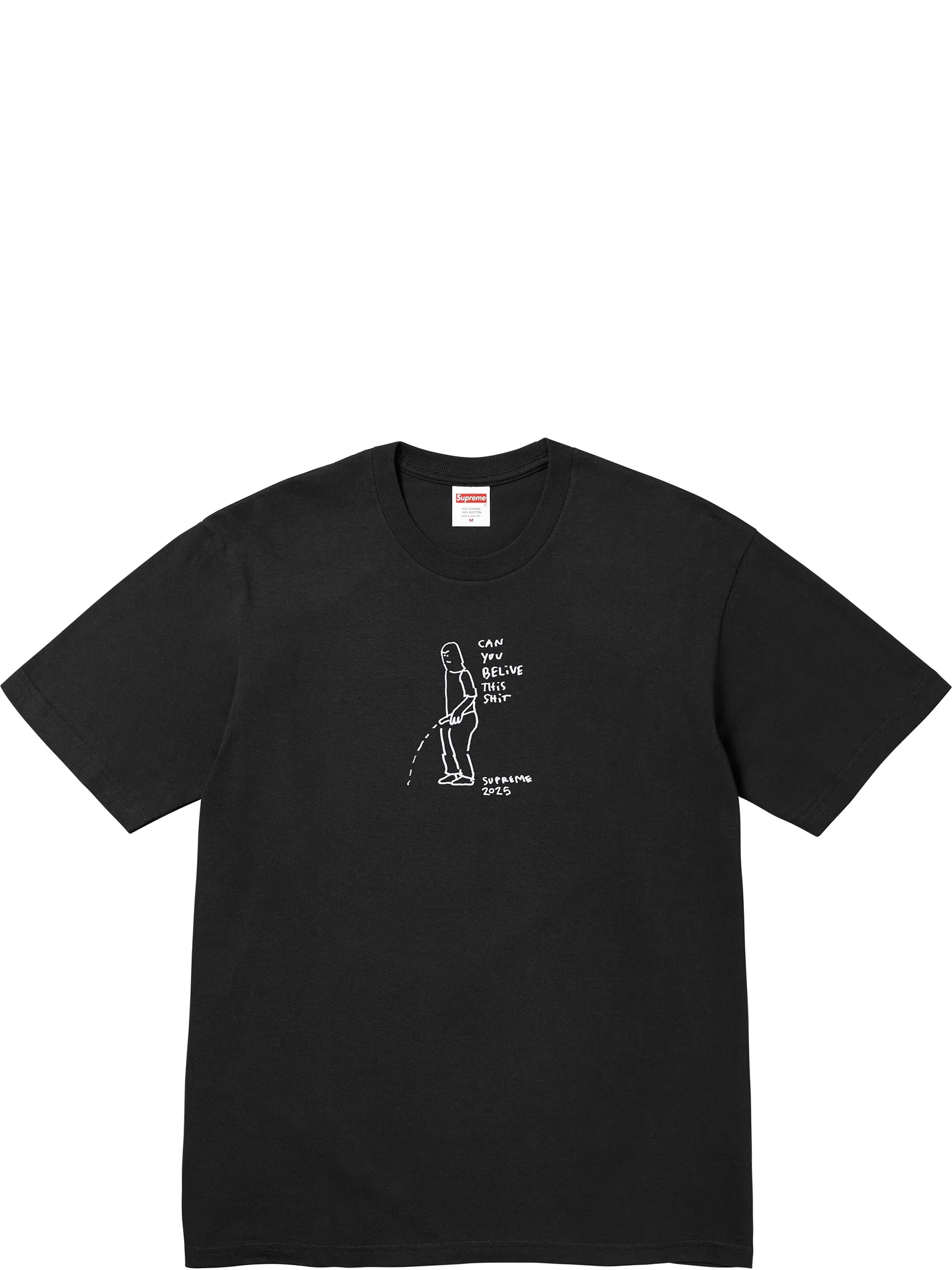 Футболки Supreme SS25 Piss Tee "Black" | Farsel